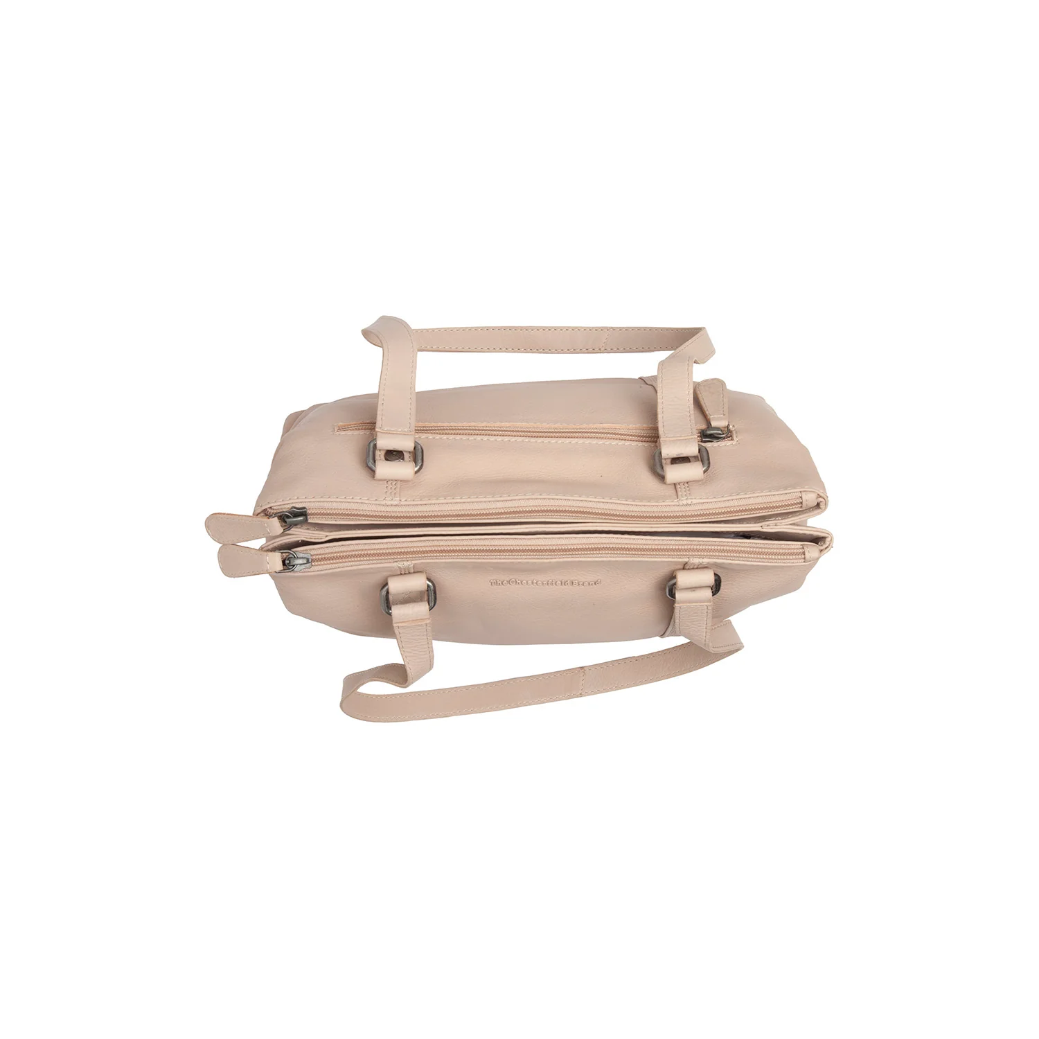 Leather Shoulder Bag Beige Marvos - Image 4