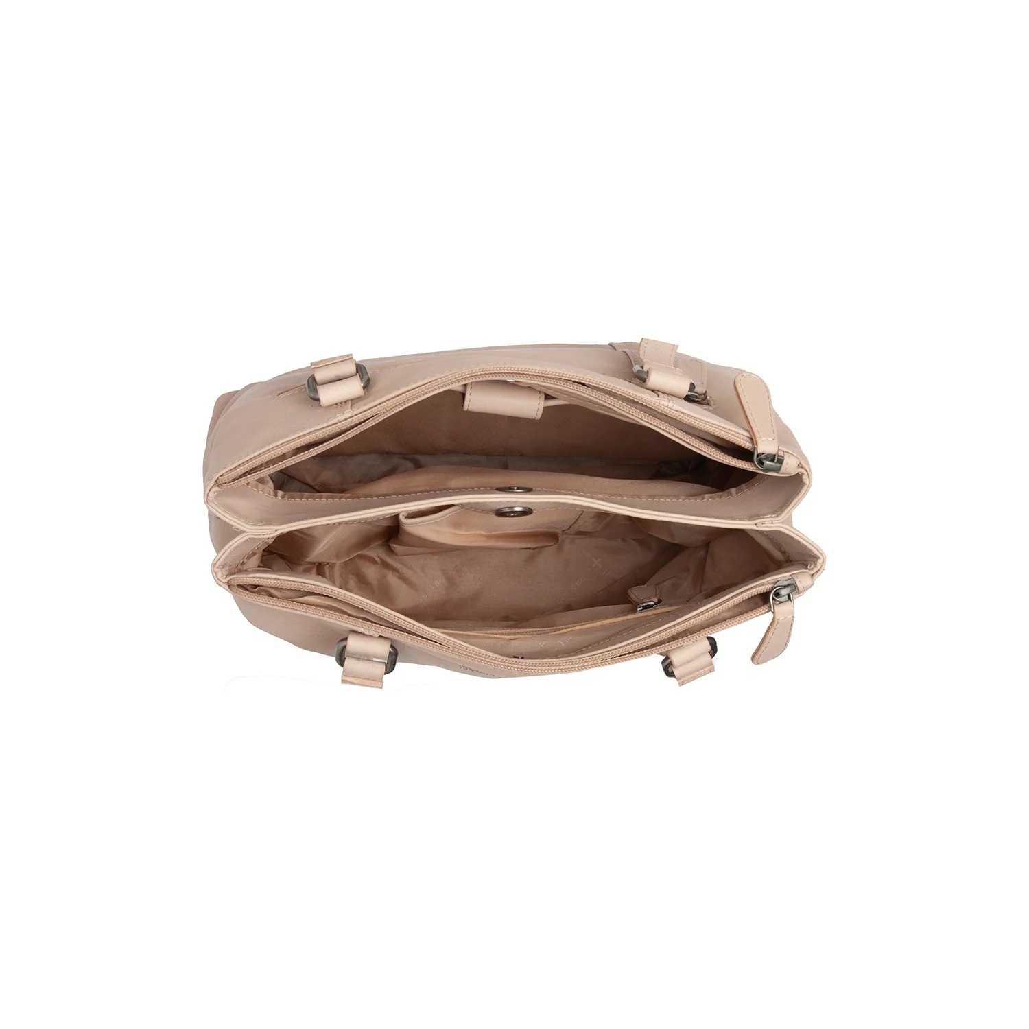 Leather Shoulder Bag Beige Marvos - Image 5
