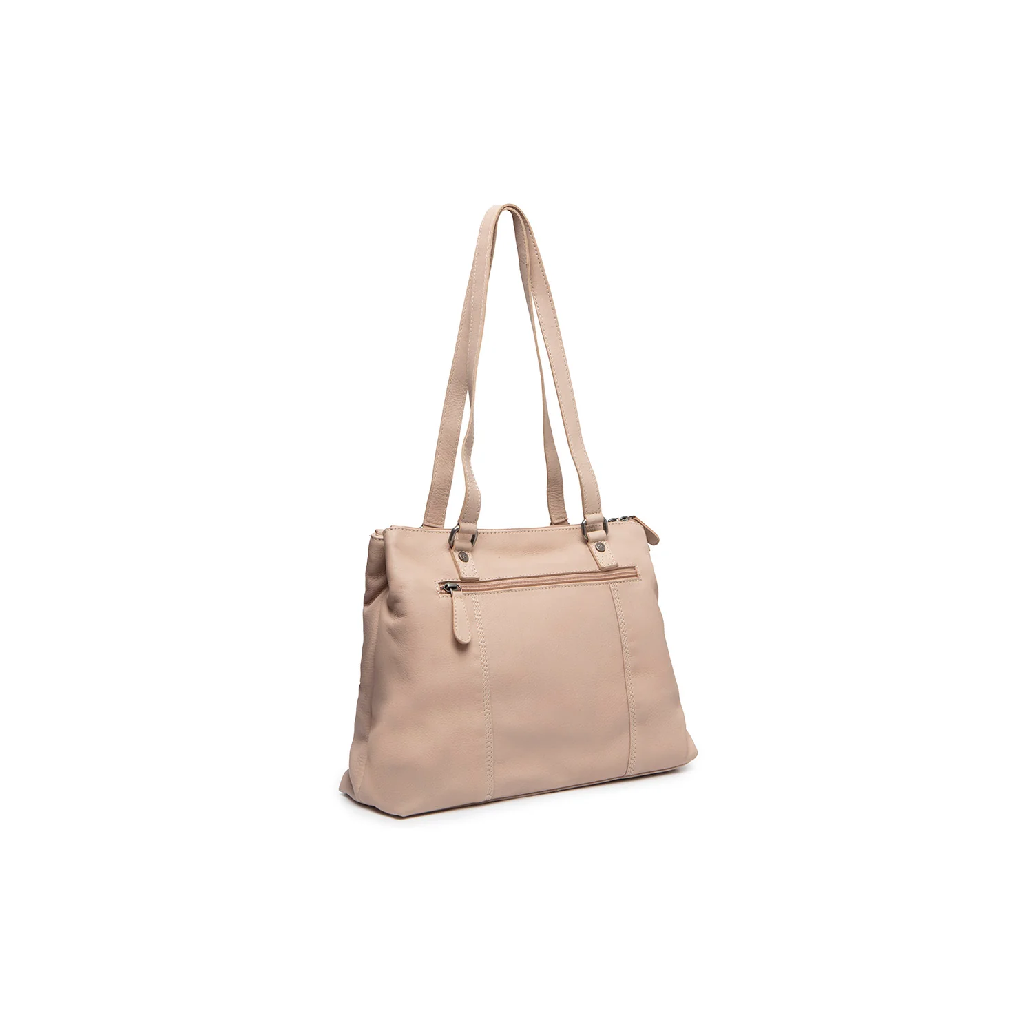 Leather Shoulder Bag Beige Marvos - Image 7