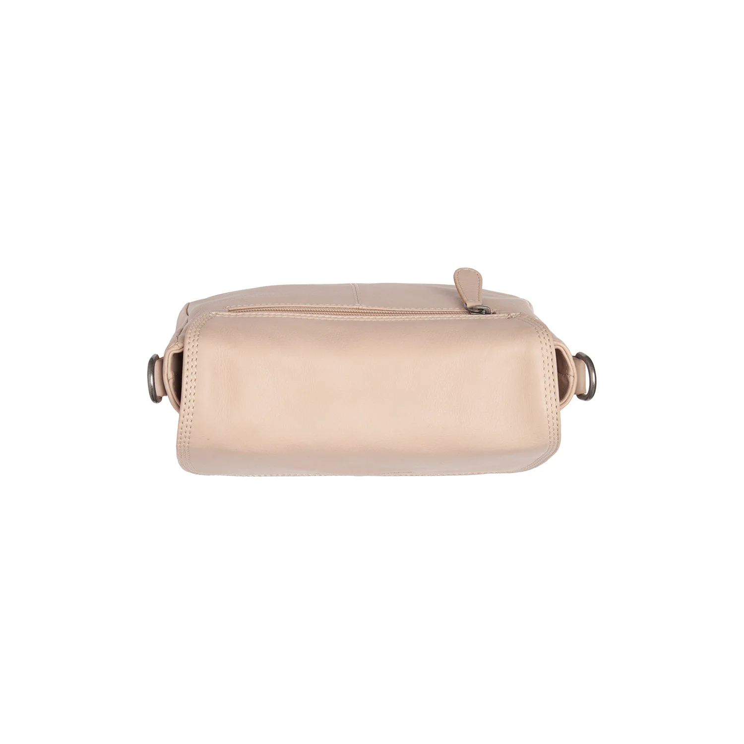 Leather Shoulder Bag Beige Miloa - Image 6