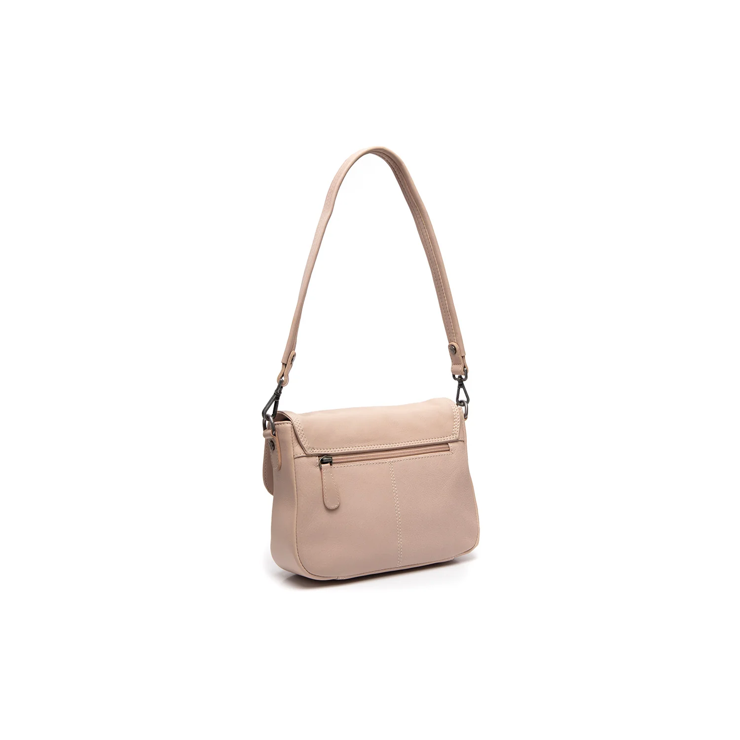 Leather Shoulder Bag Beige Miloa - Image 8