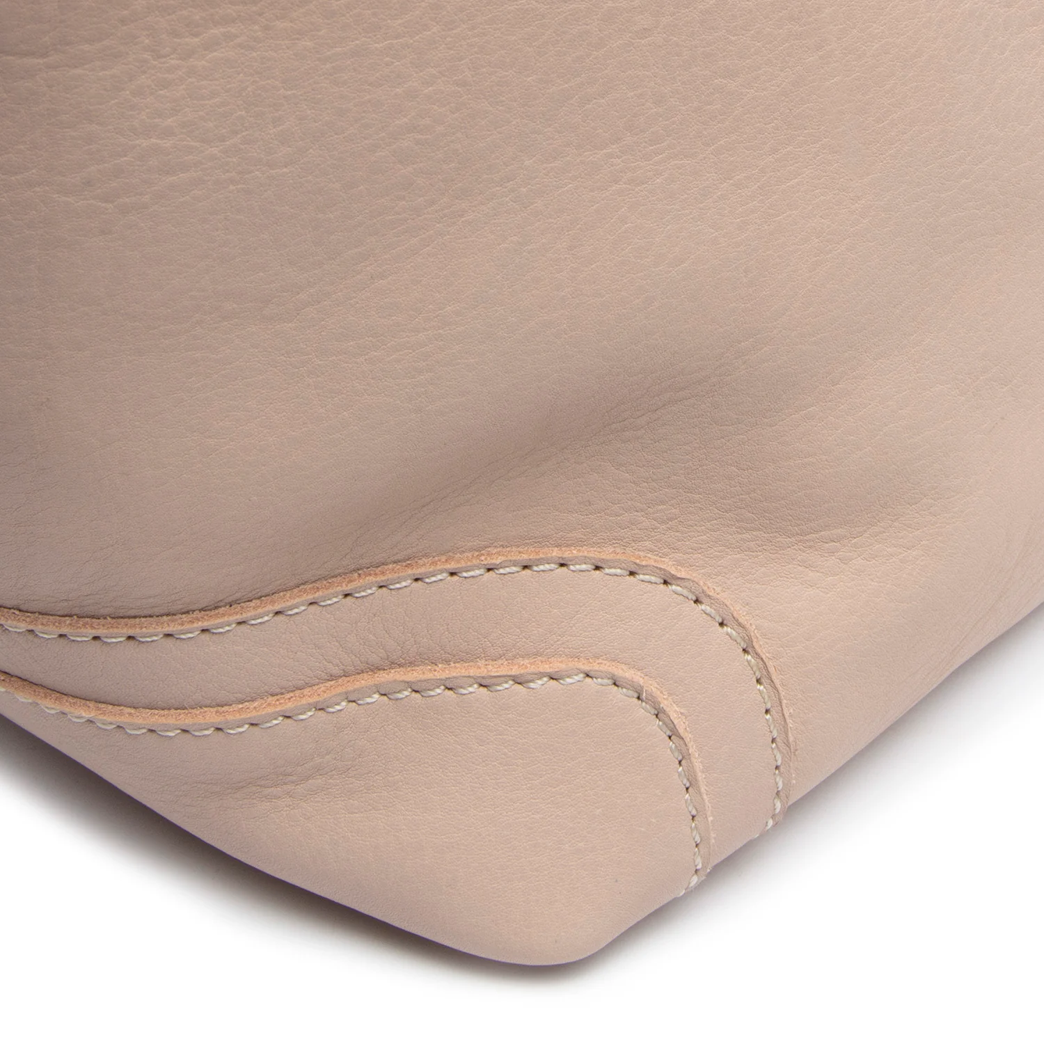 Leather Shoulder Bag Beige Zarita - Image 5