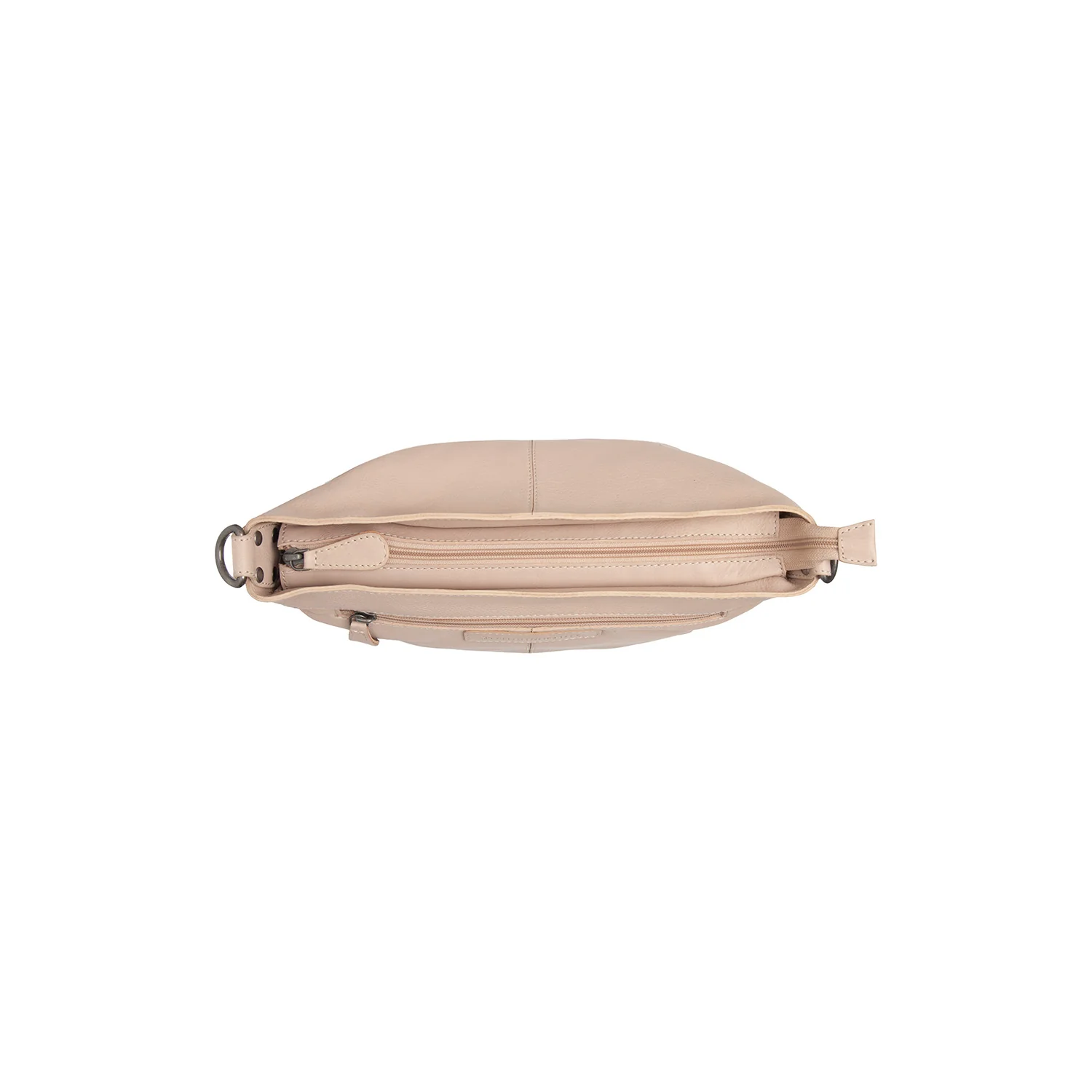Leather Shoulder Bag Beige Zarita - Image 6