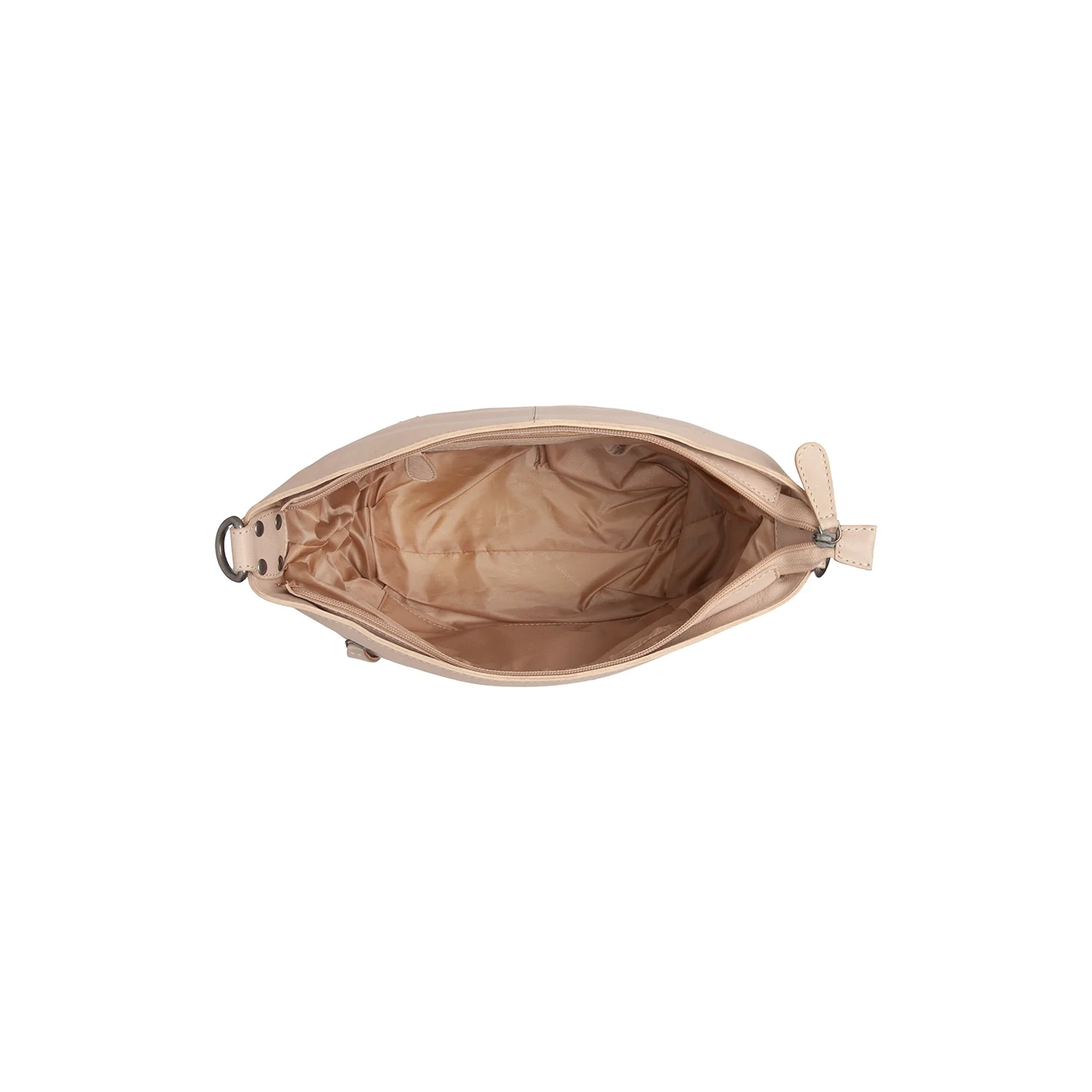 Leather Shoulder Bag Beige Zarita - Image 7