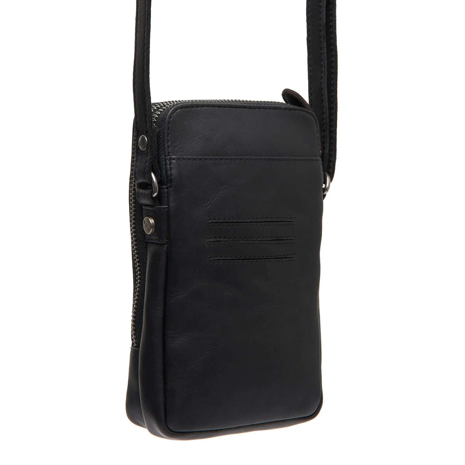 Leather Phone Bag Black Alesund - Image 7
