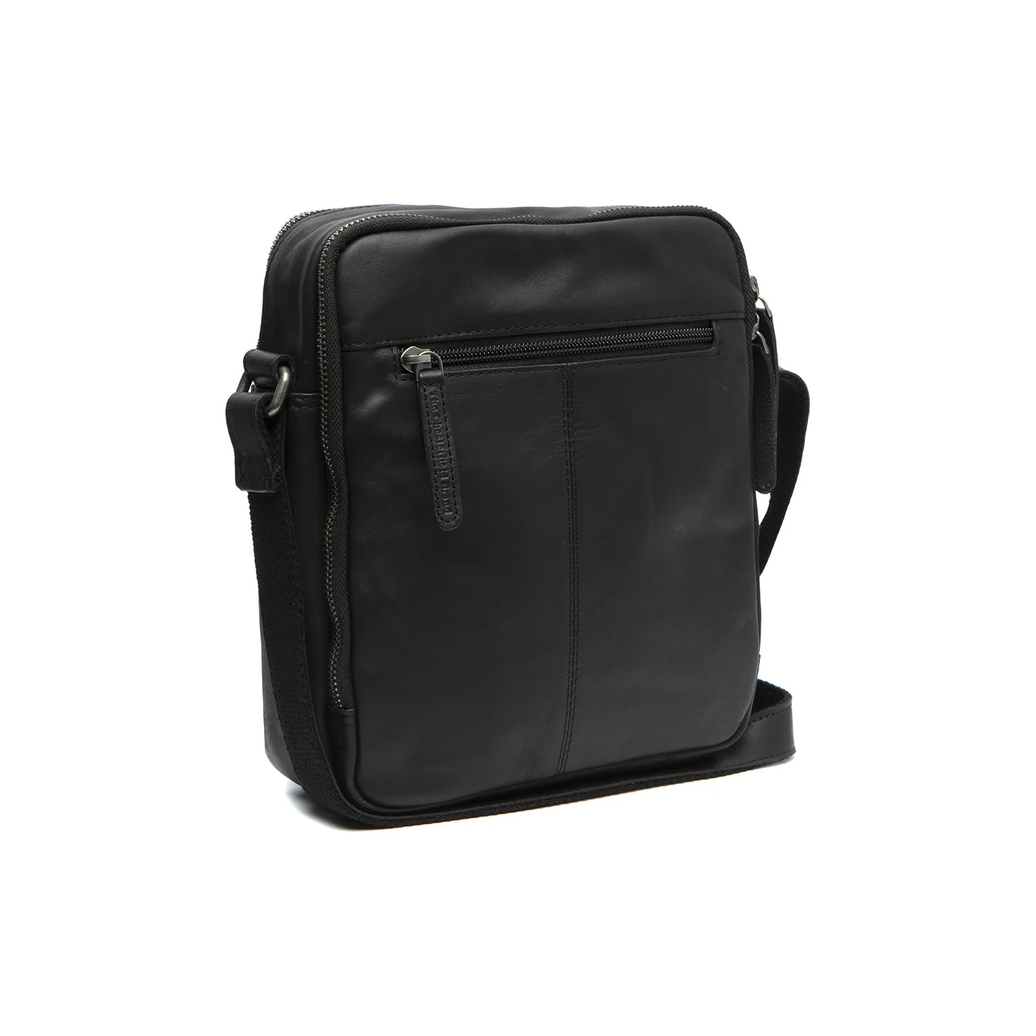Leather Crossbody Bag Black Alva - Image 5