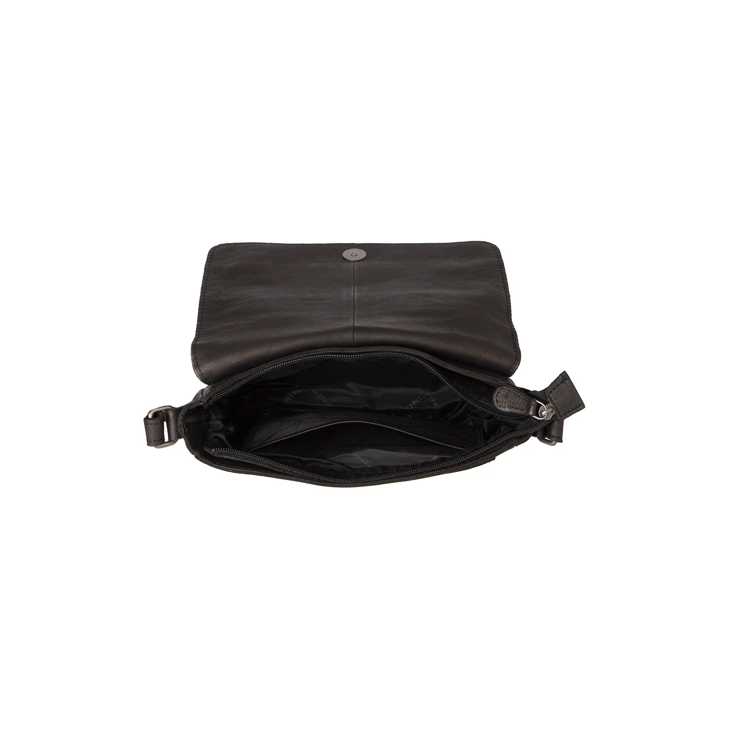 Leather Crossbody Bag Black Ann - Image 4