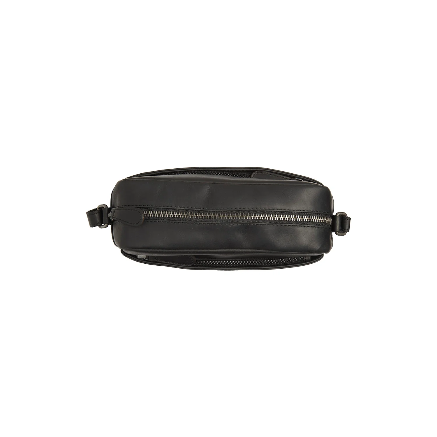 Leather Crossbody Bag Black Arona - Image 3