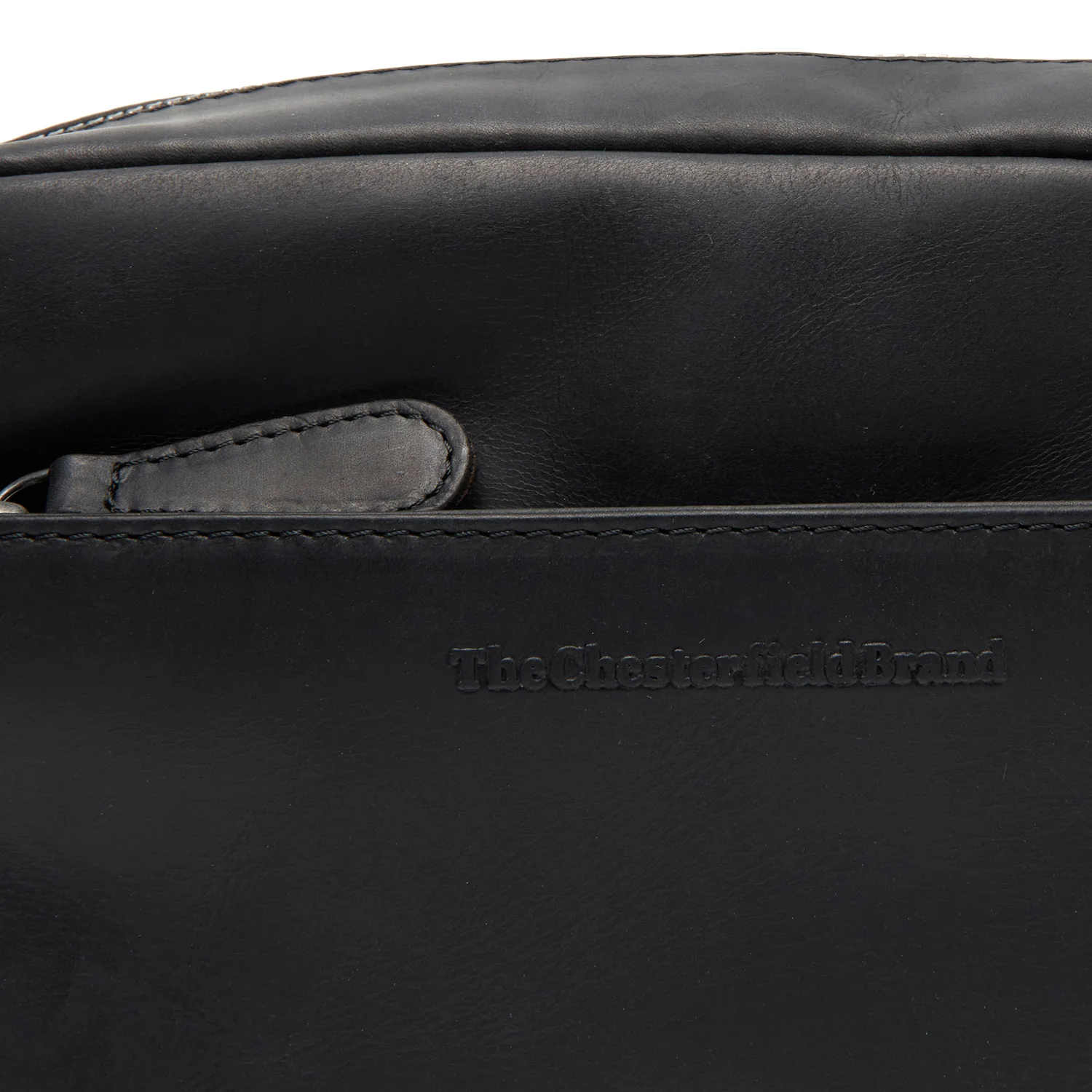 Leather Crossbody Bag Black Arona - Image 5