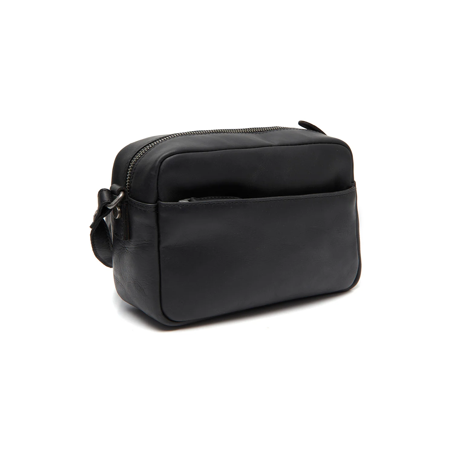 Leather Crossbody Bag Black Arona - Image 6