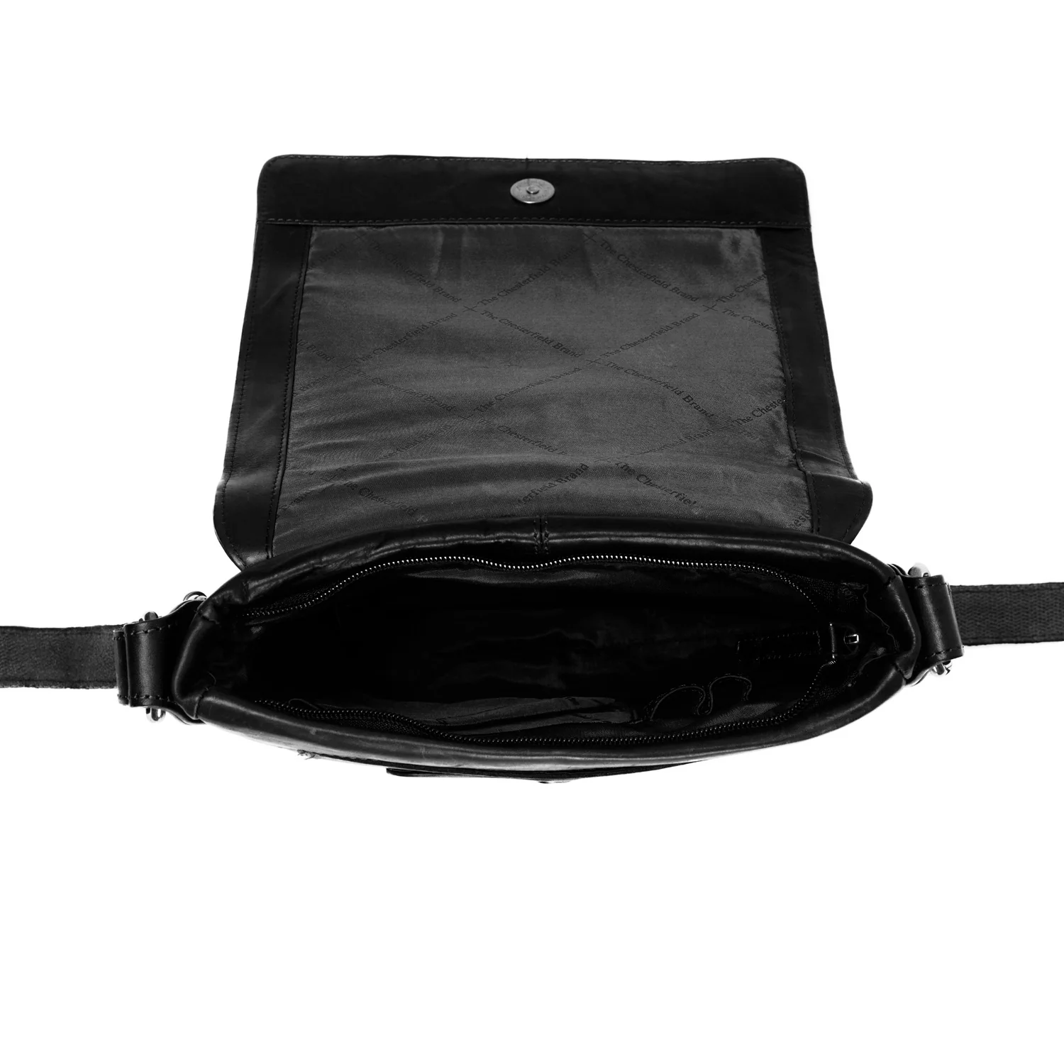 Leather Crossbody Bag Black Bodin - Image 4
