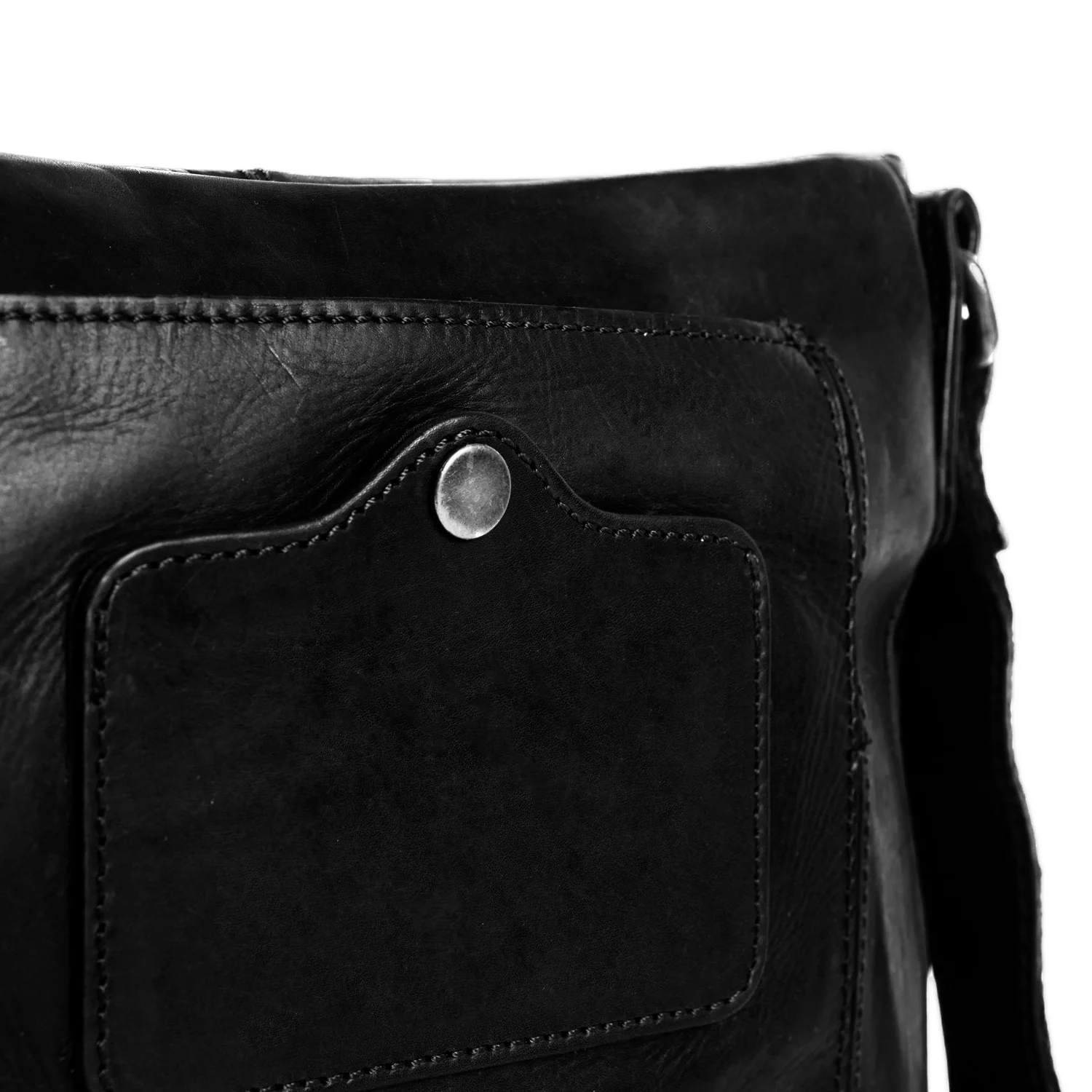 Leather Crossbody Bag Black Bodin - Image 5