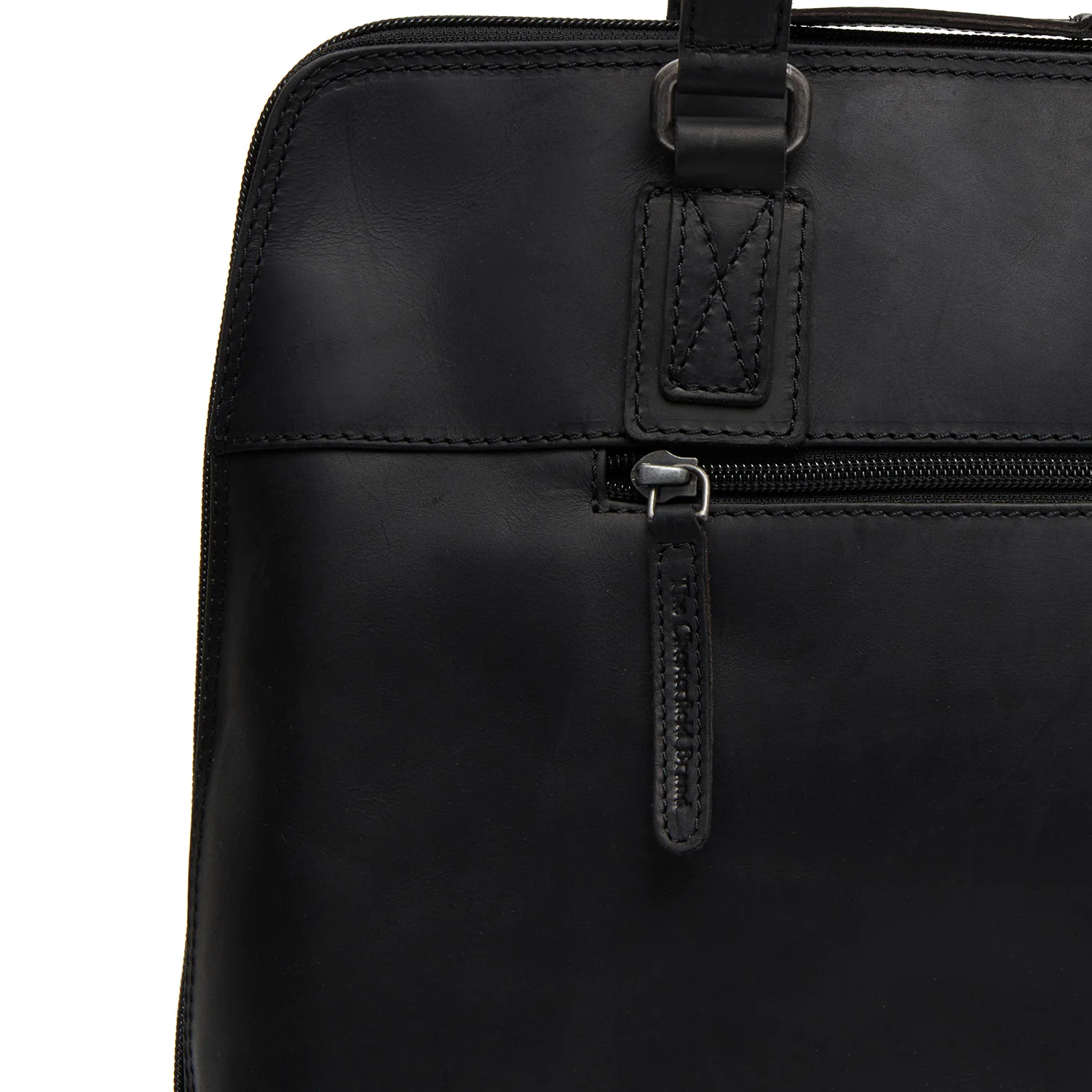 Leather Shoulder Bag Black Branson - Image 5