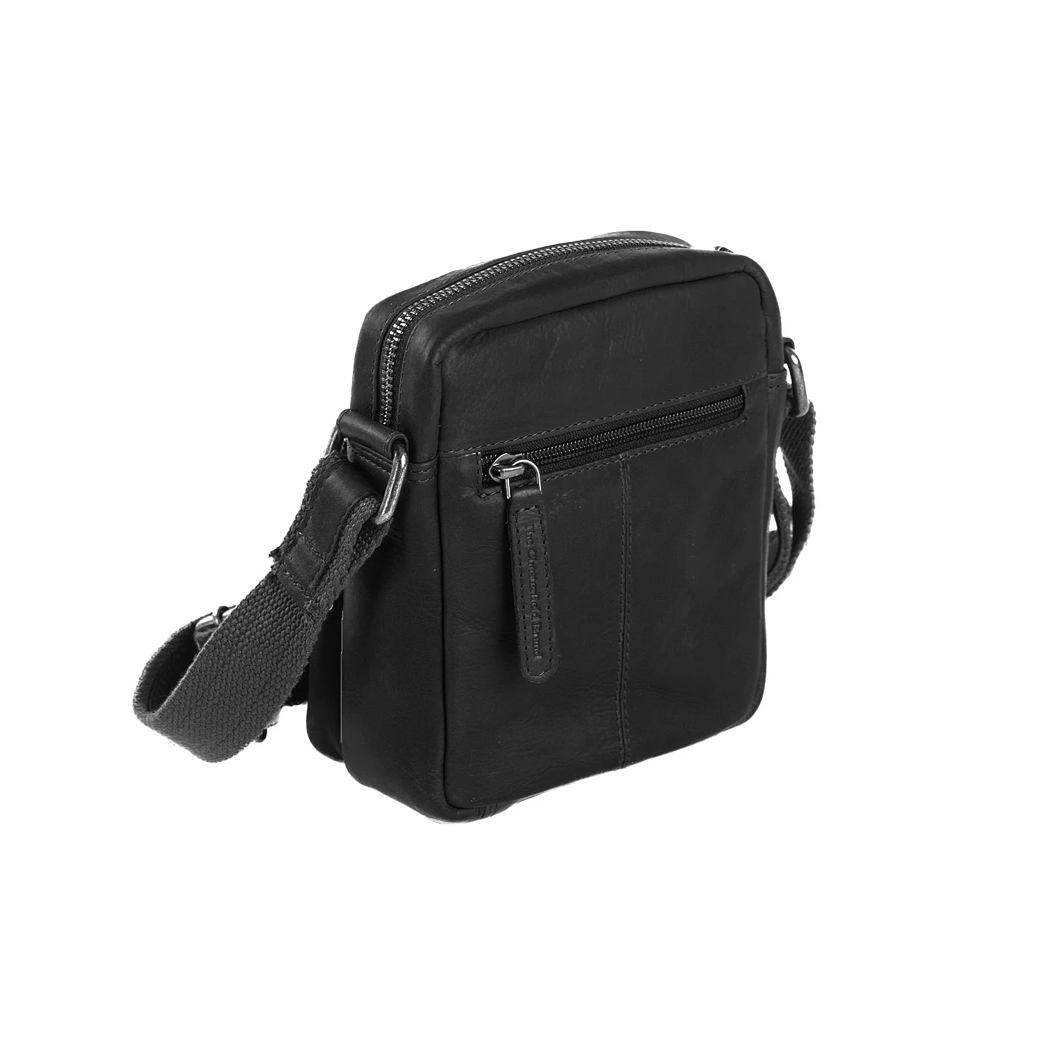 Leather Crossbody Bag Black Bremen - Image 6