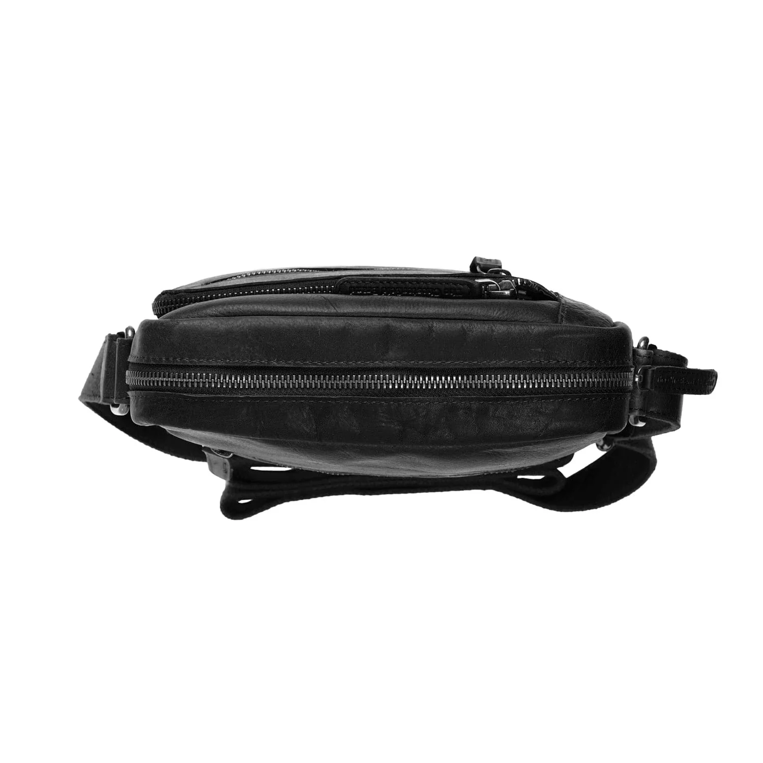 Leather Crossbody Bag Black Dessau - Image 3