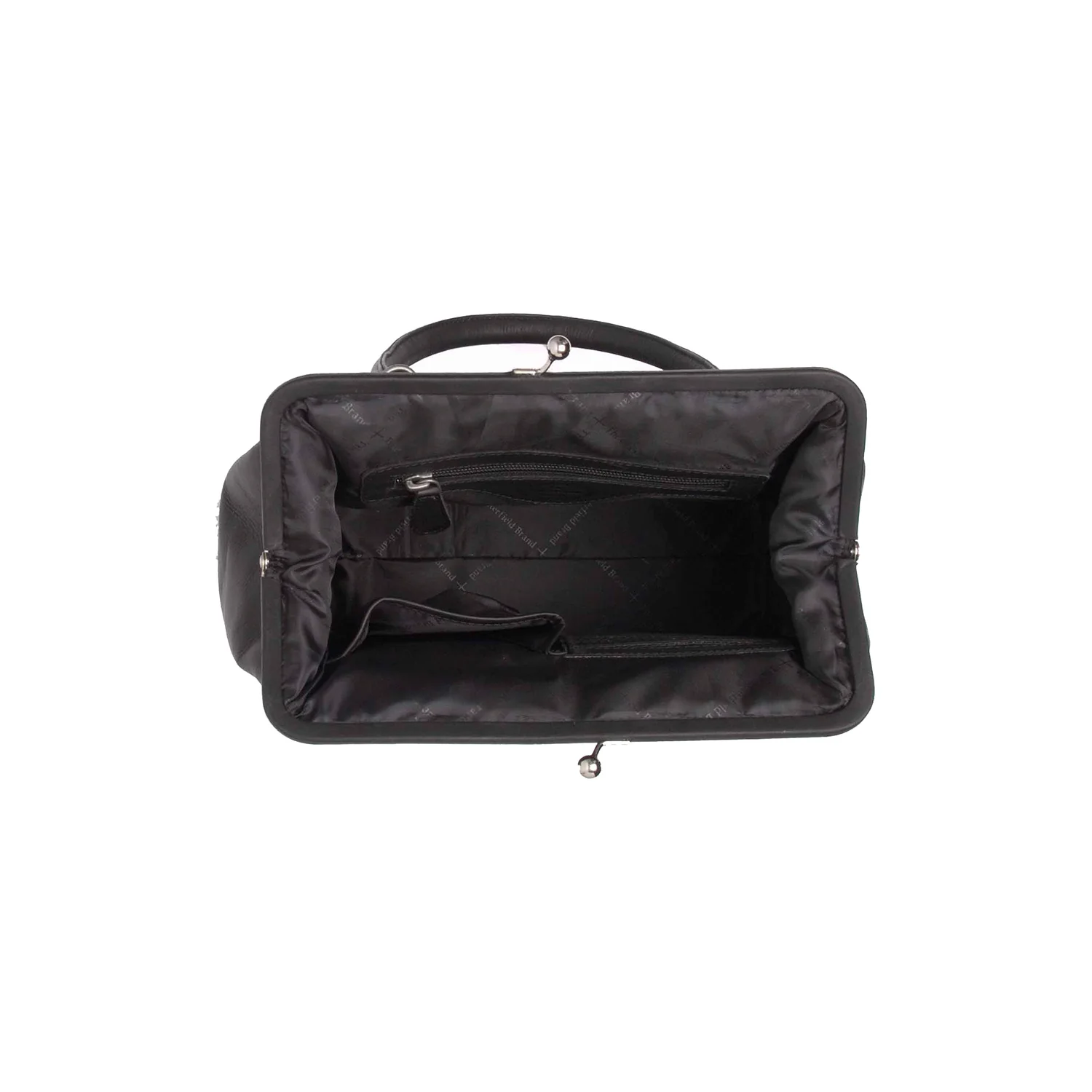 Leather Handbag Black Dorin - Image 5