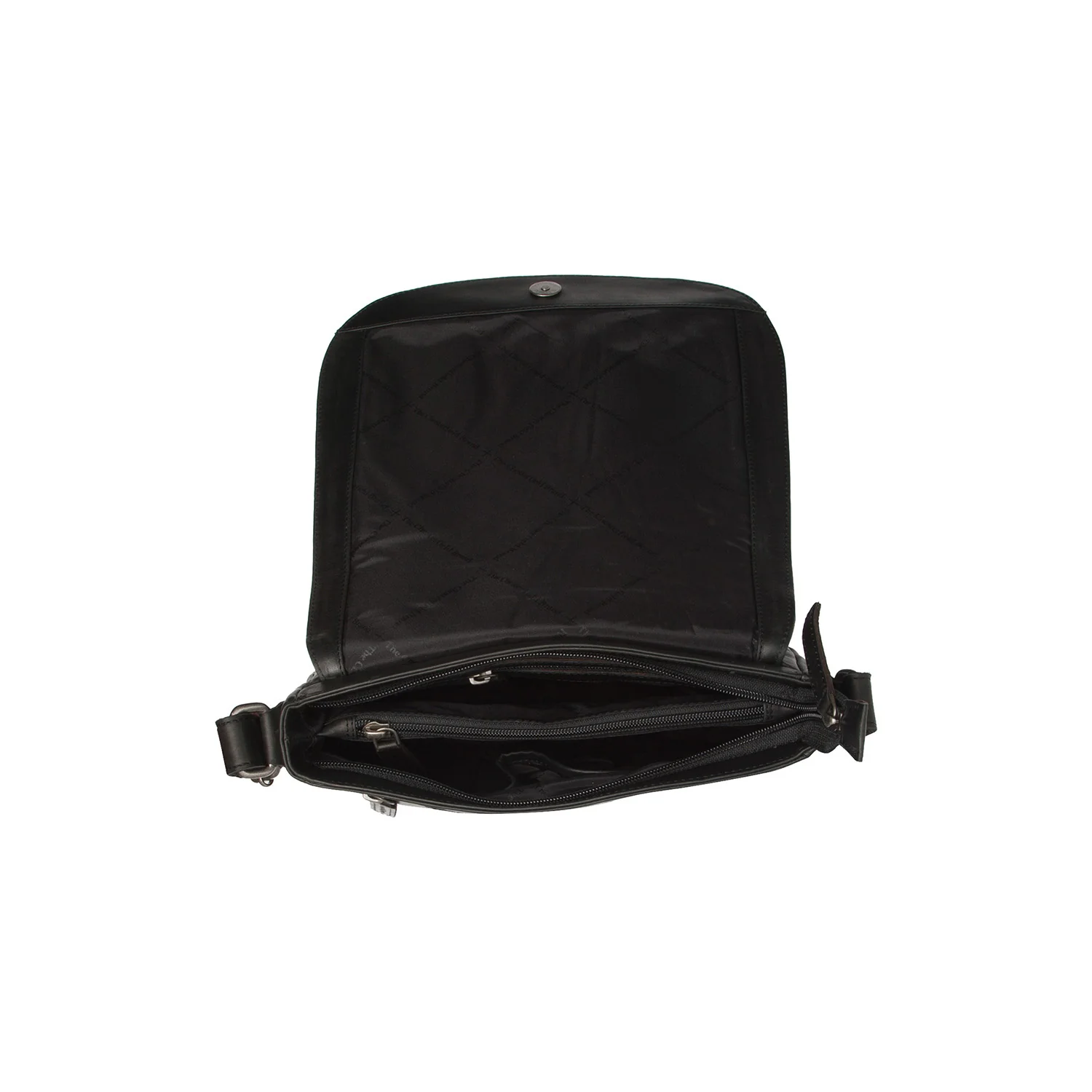 Leather Crossbody Bag Black Everglades - Image 3