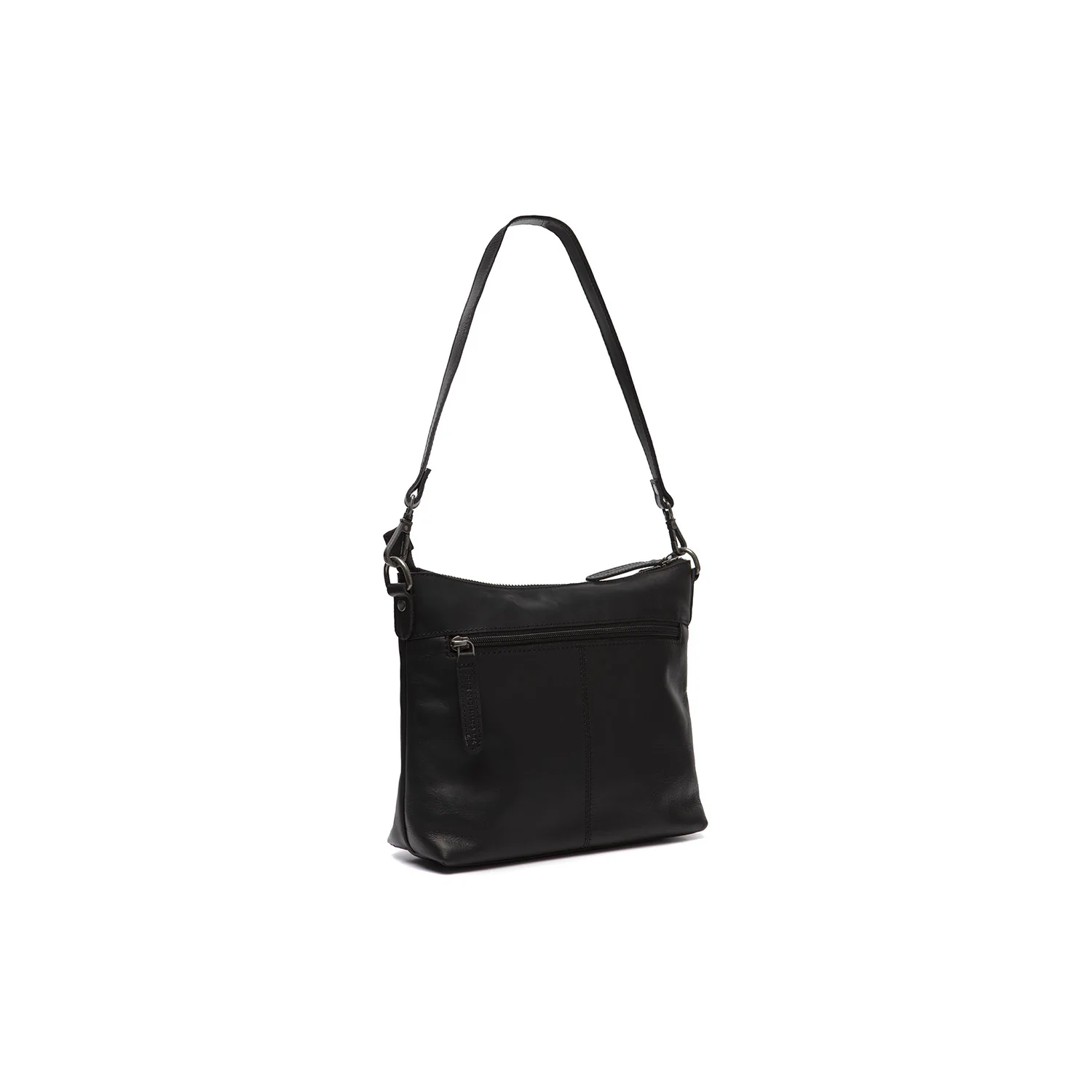 Leather Crossbody Bag Black Faro - Image 5