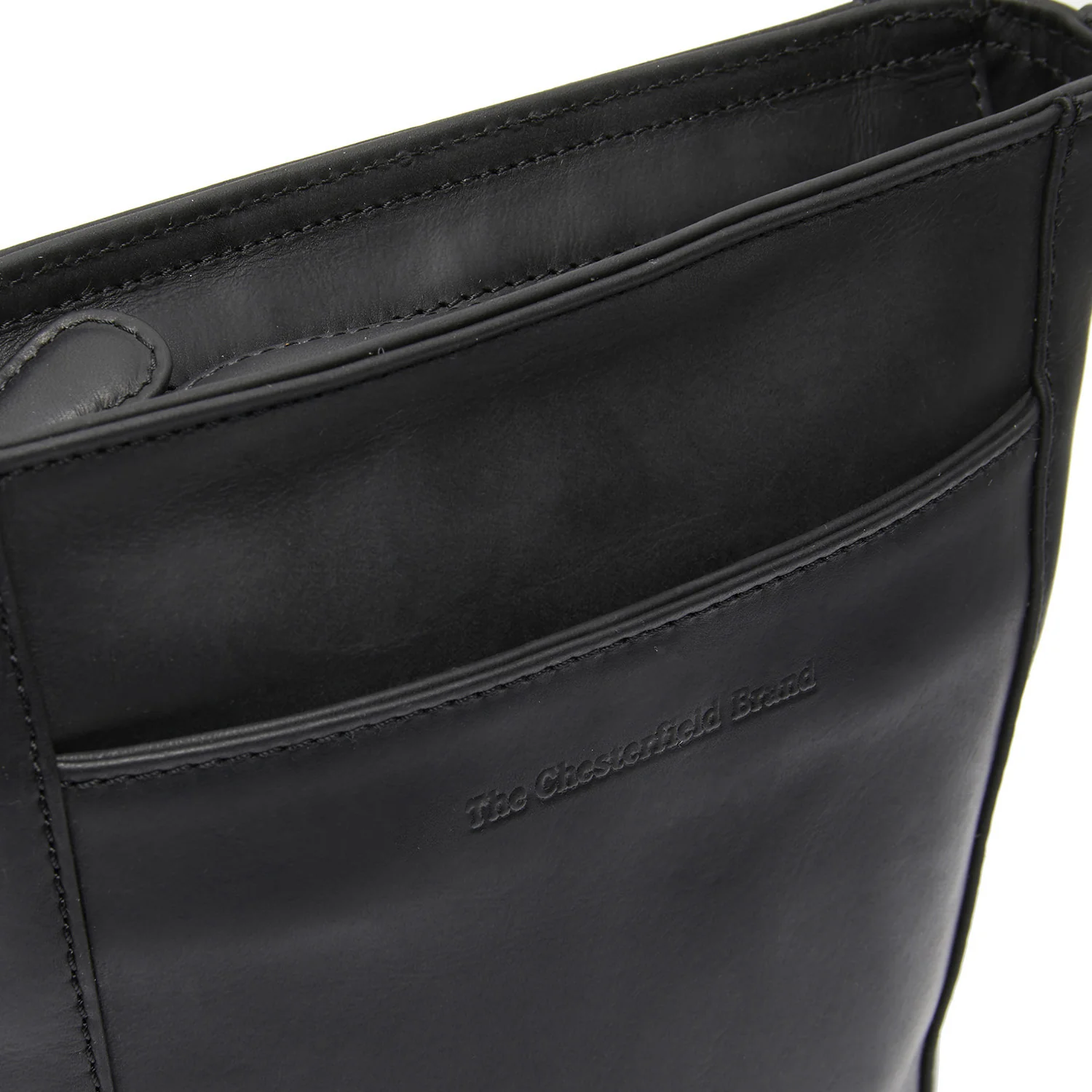 Leather Crossbody Bag Black Fintona - Image 2
