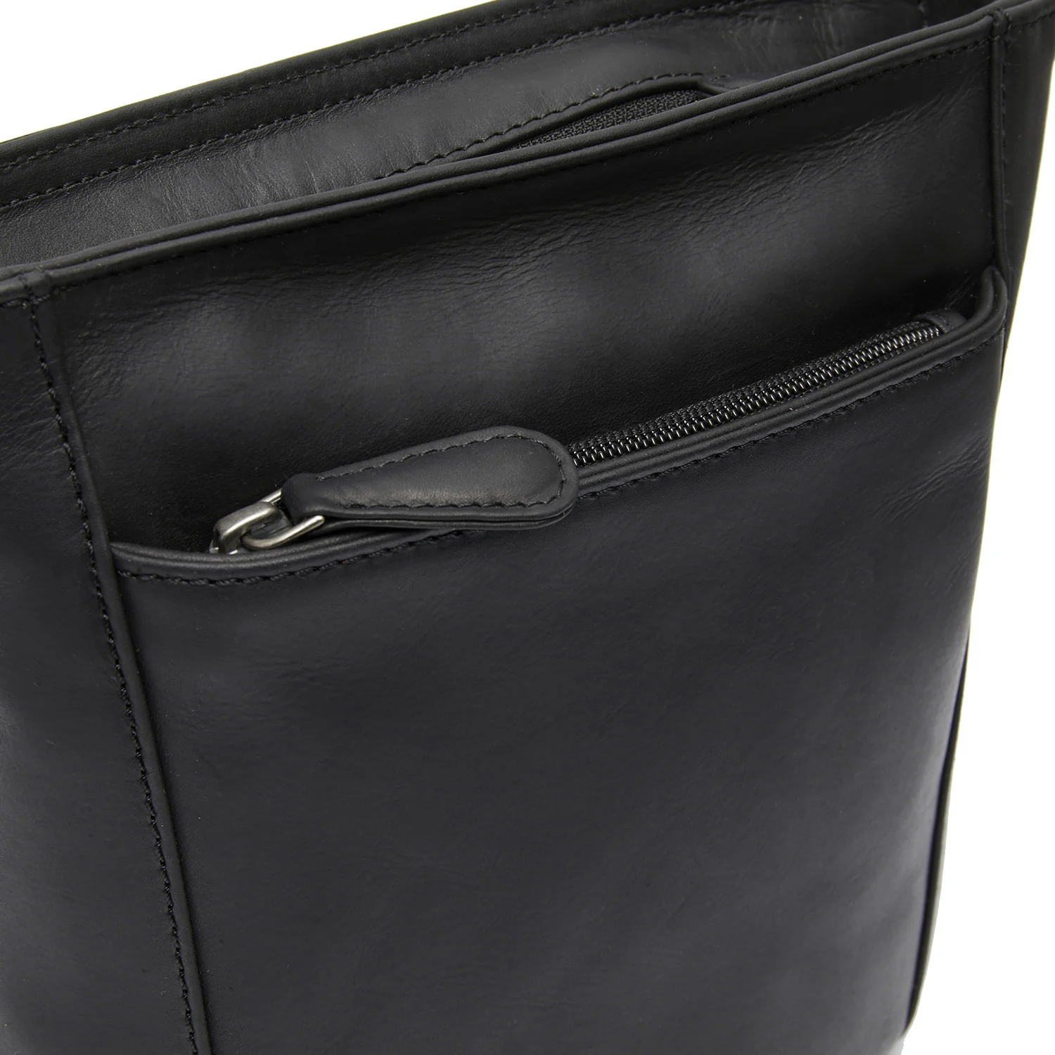 Leather Crossbody Bag Black Fintona - Image 3