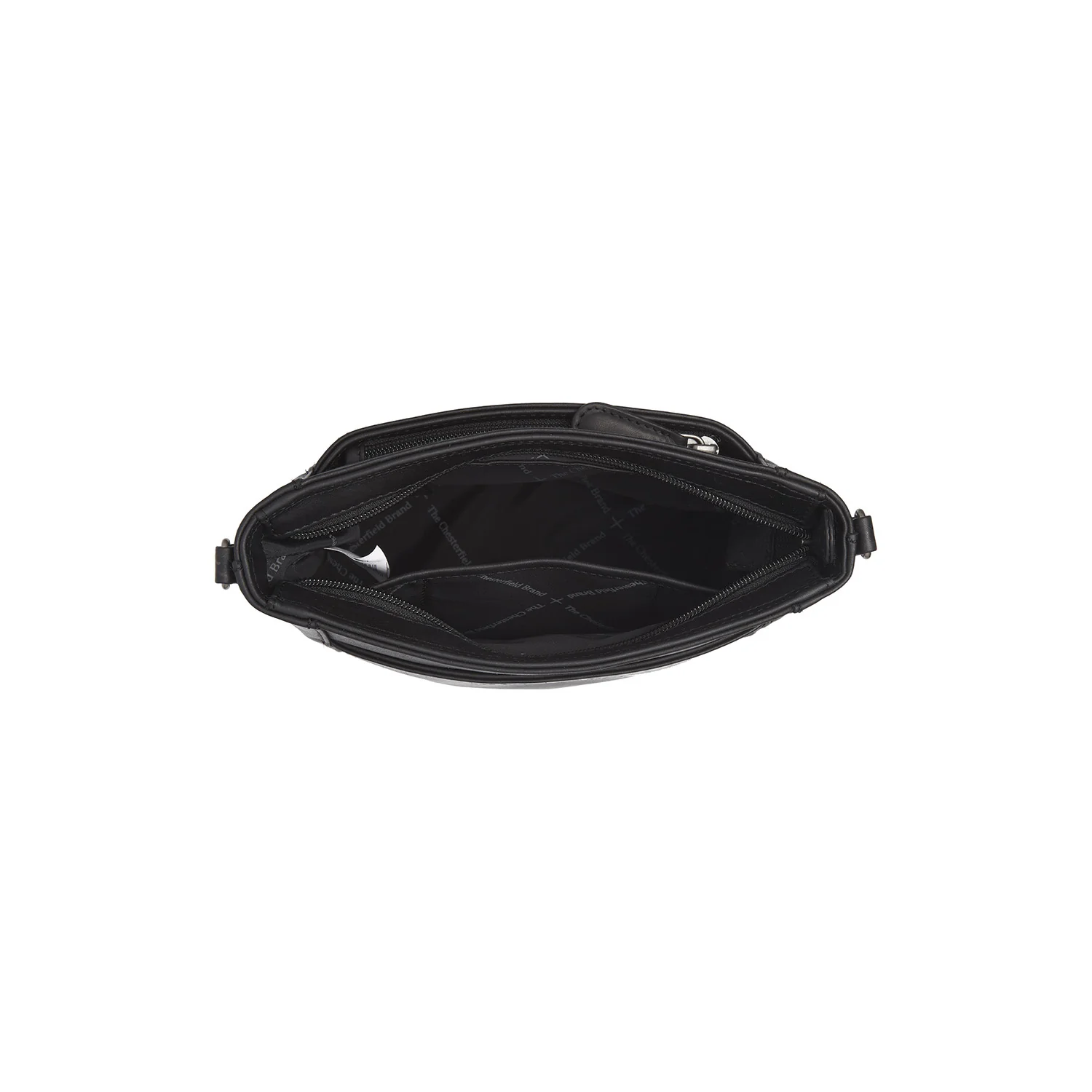 Leather Crossbody Bag Black Fintona - Image 5