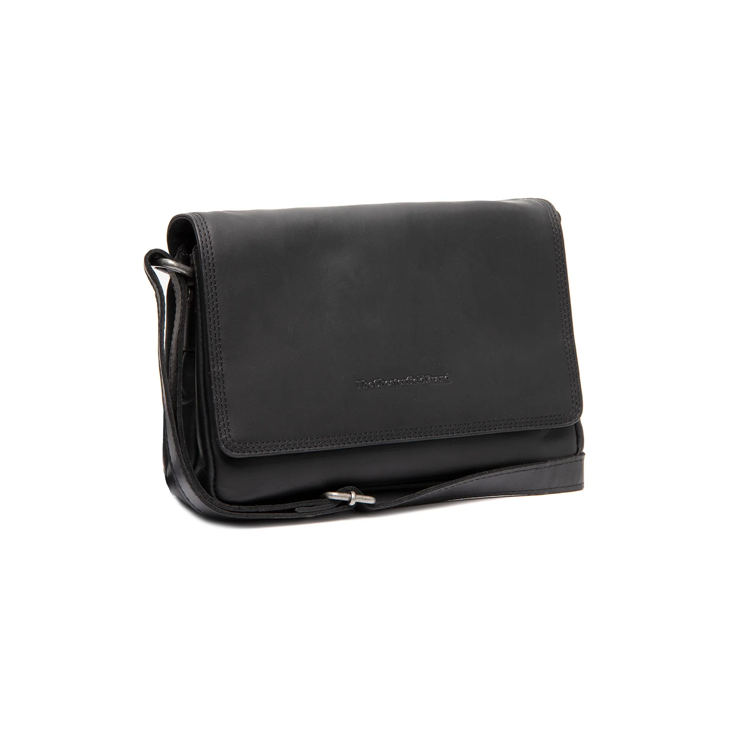 Leather Crossbody Bag Black Forano