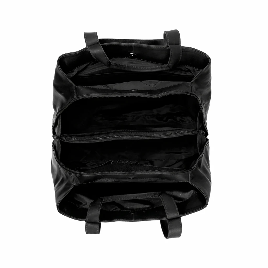 Leather Shoulder Bag Black Gail - Image 4