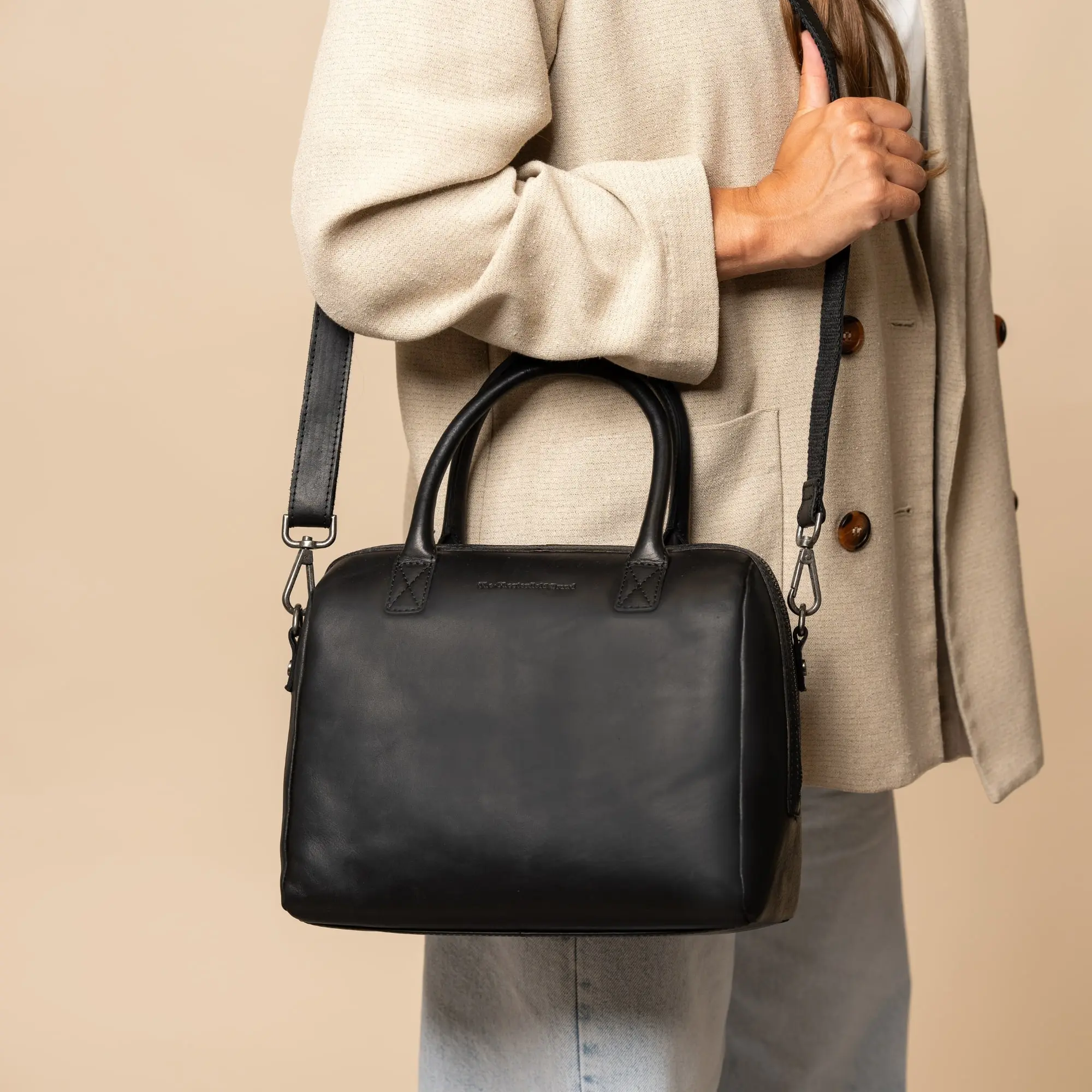 Leather Handbag Black Langton - Image 3