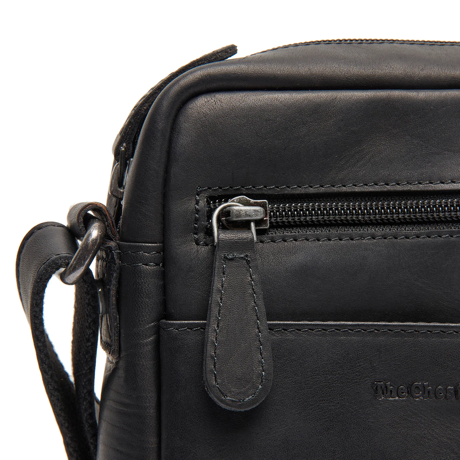 Leather Crossbody Bag Black Laveno - Image 3
