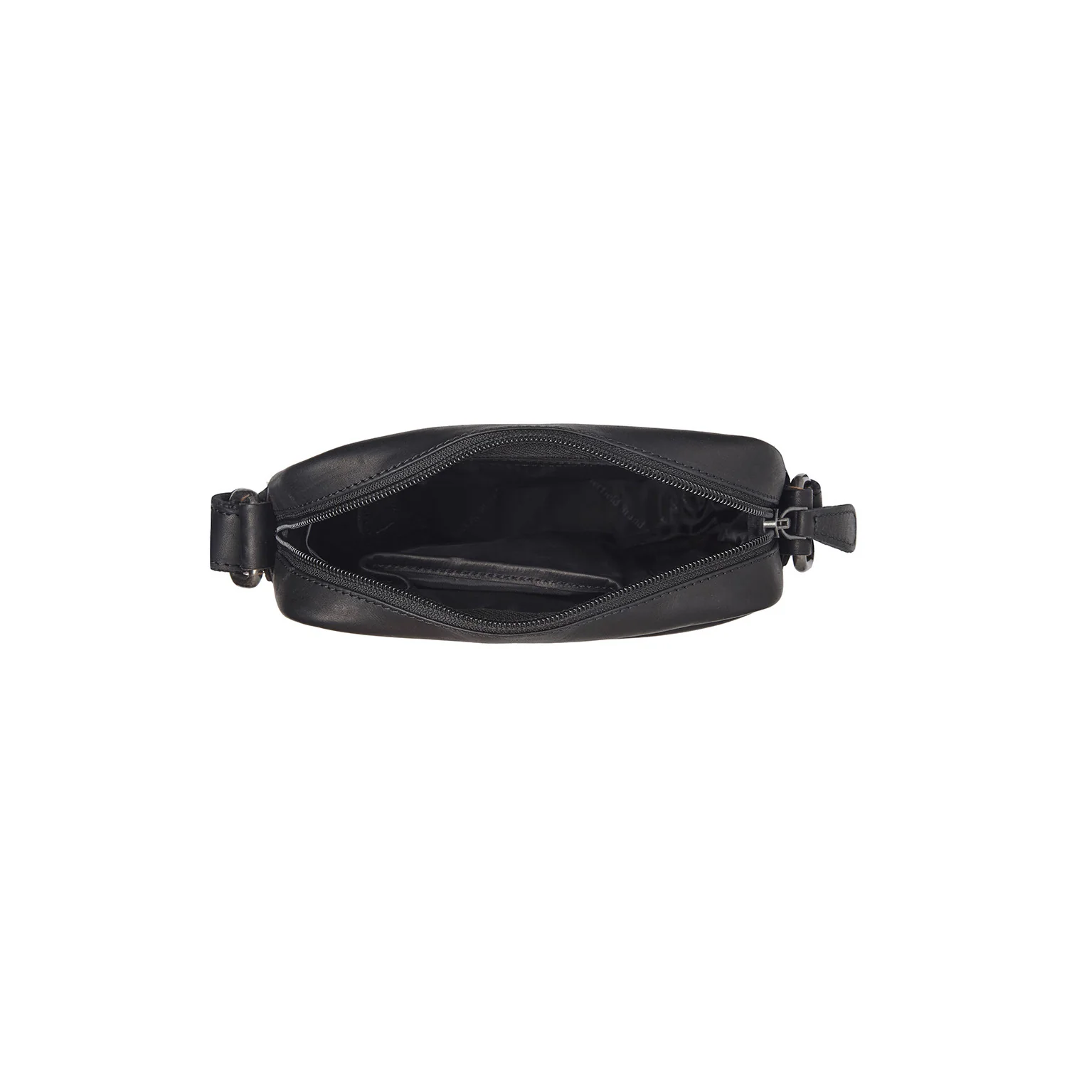 Leather Crossbody Bag Black Laveno - Image 5