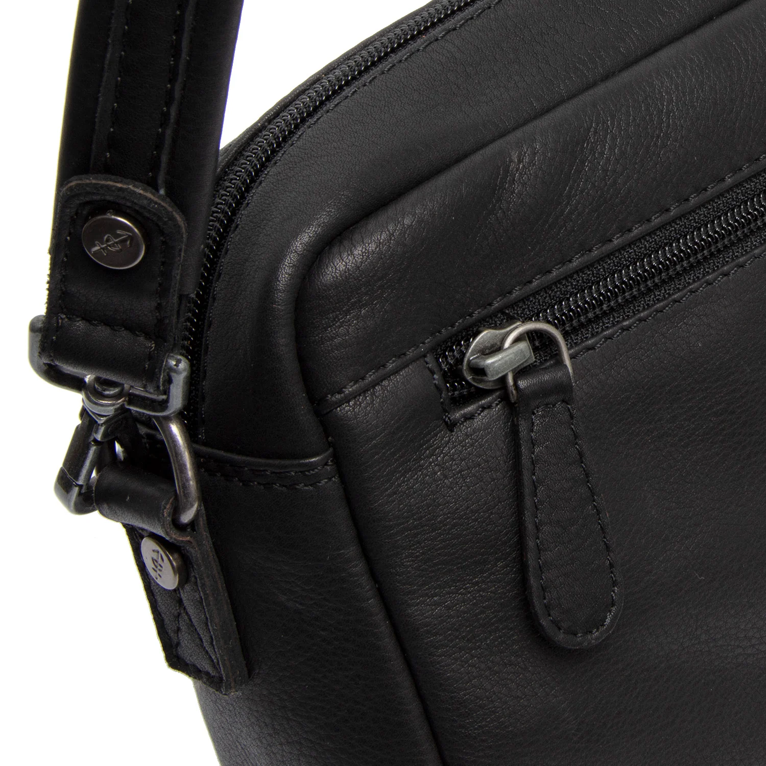 Leather Shoulder Bag Black Liora - Image 5