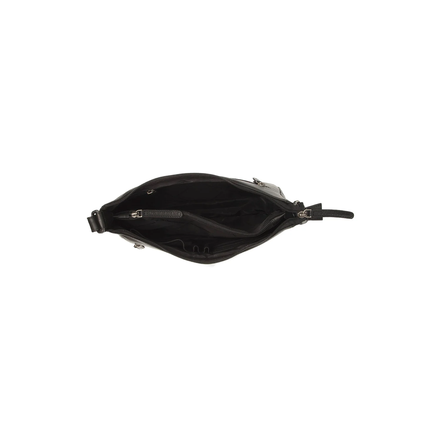 Leather Crossbody Bag Black Loraine - Image 4