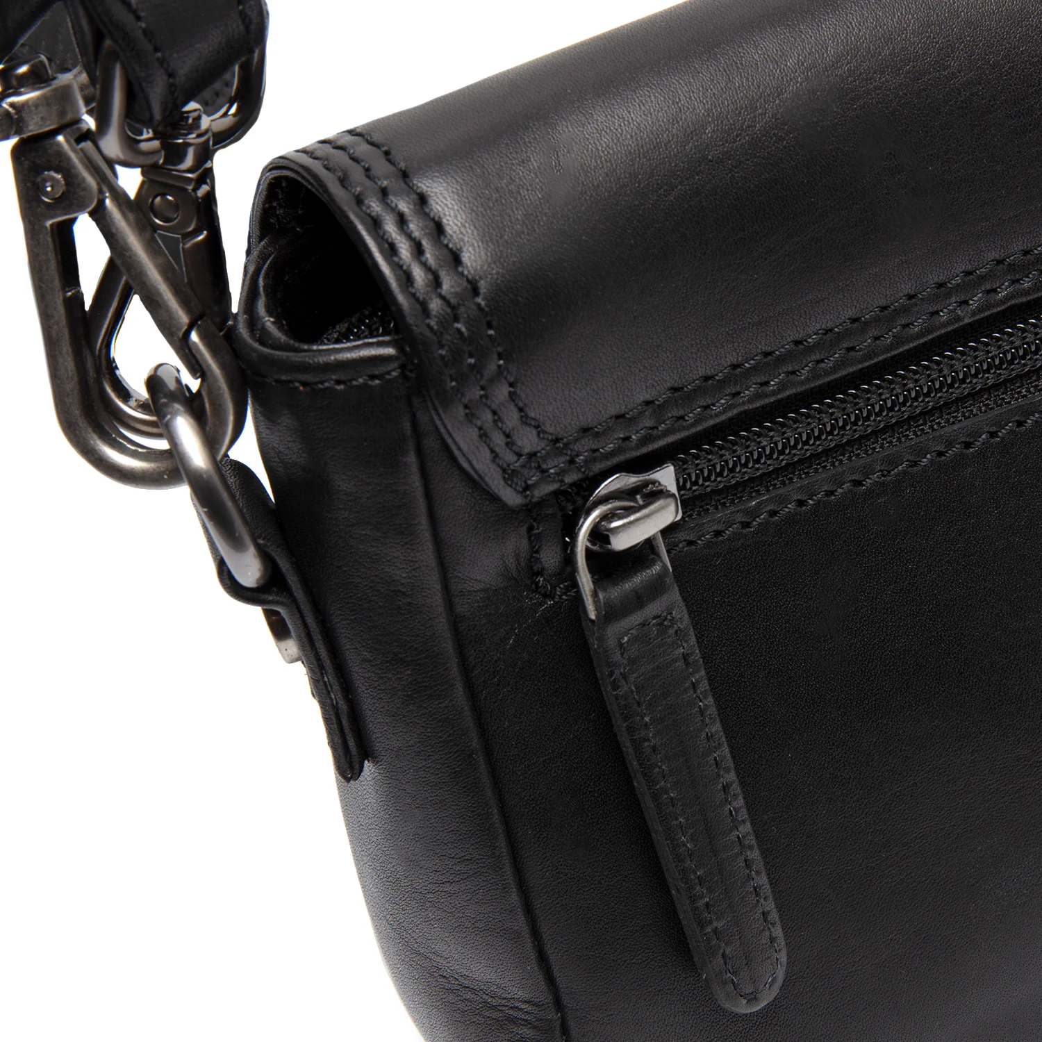 Leather Shoulder Bag Black Marcella - Image 5