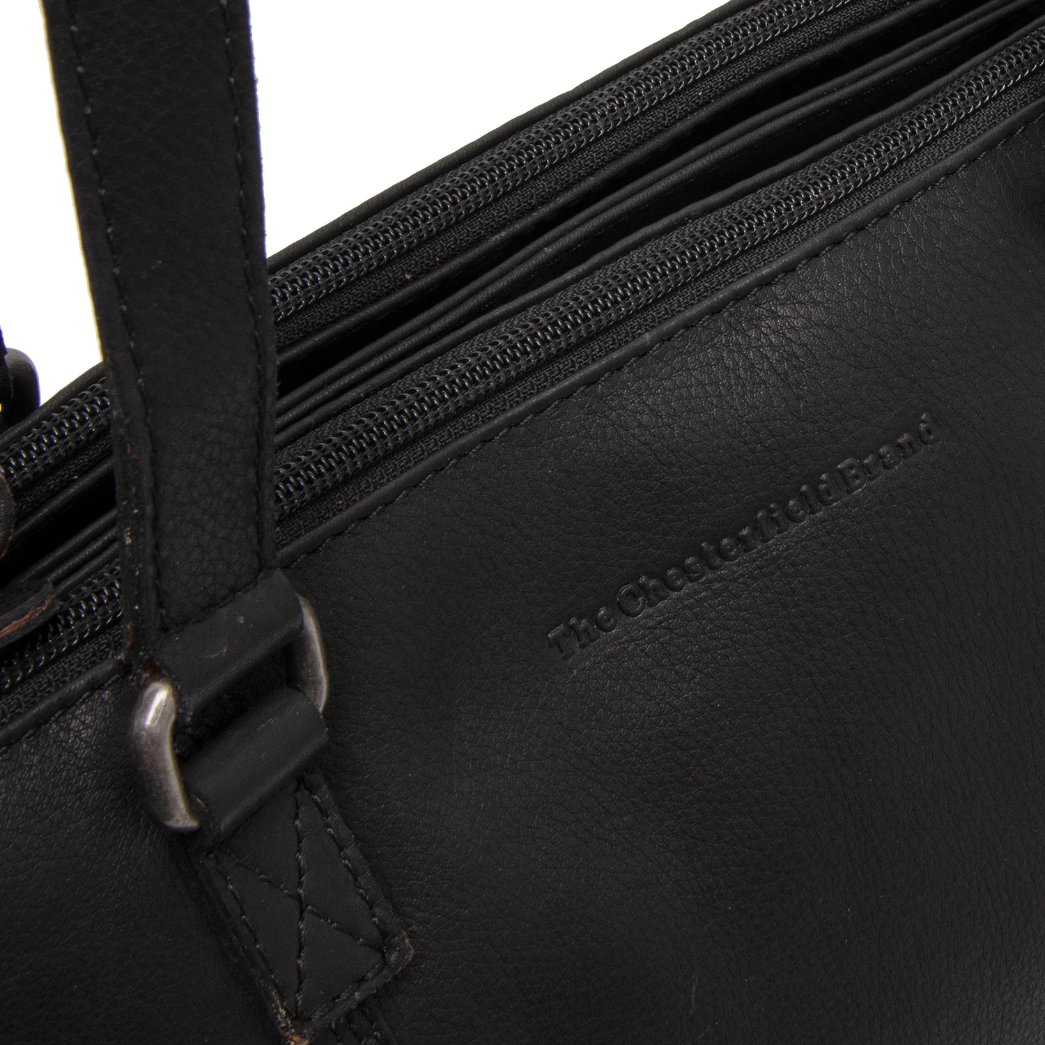Leather Shoulder Bag Black Marvos - Image 3