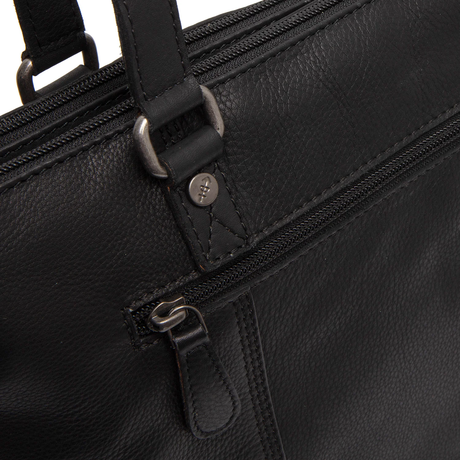 Leather Shoulder Bag Black Marvos - Image 6