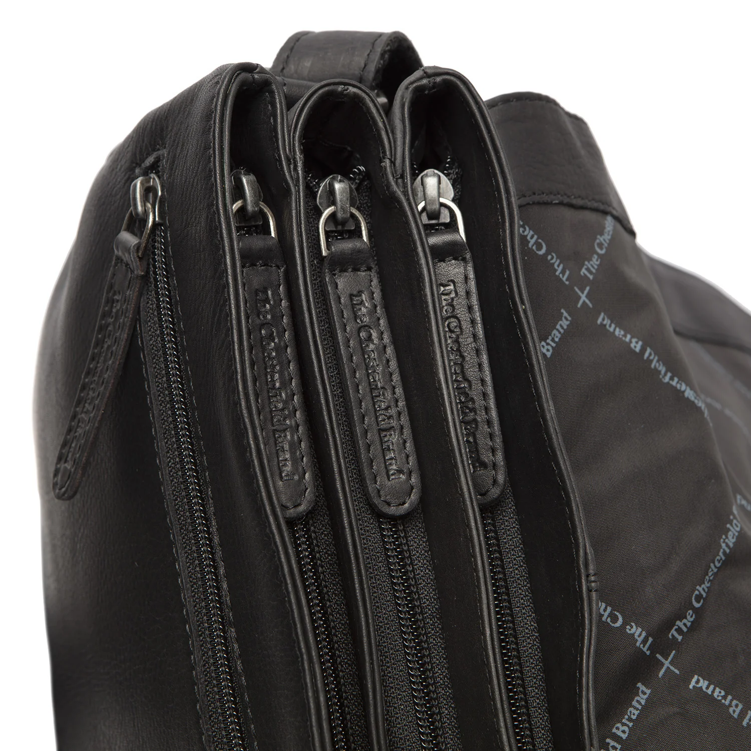 Leather Crossbody Bag Black Millie - Image 3