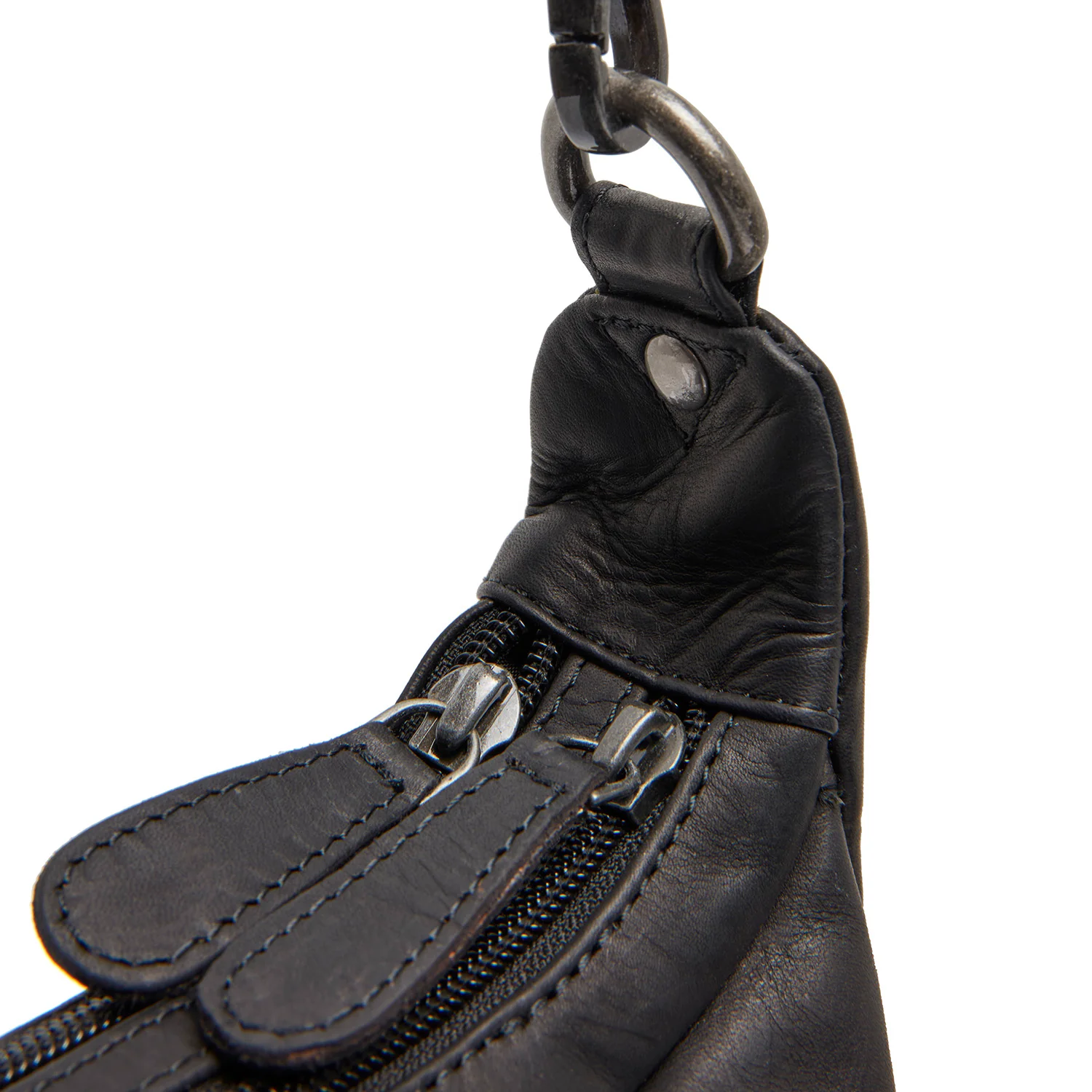 Leather Shoulder Bag Black Mirave - Image 2