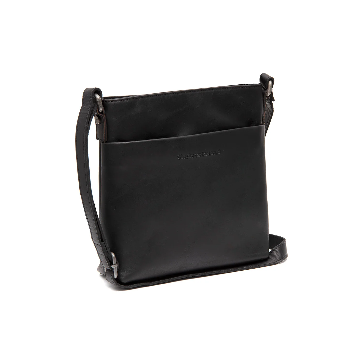 Leather Crossbody Bag Black Navene