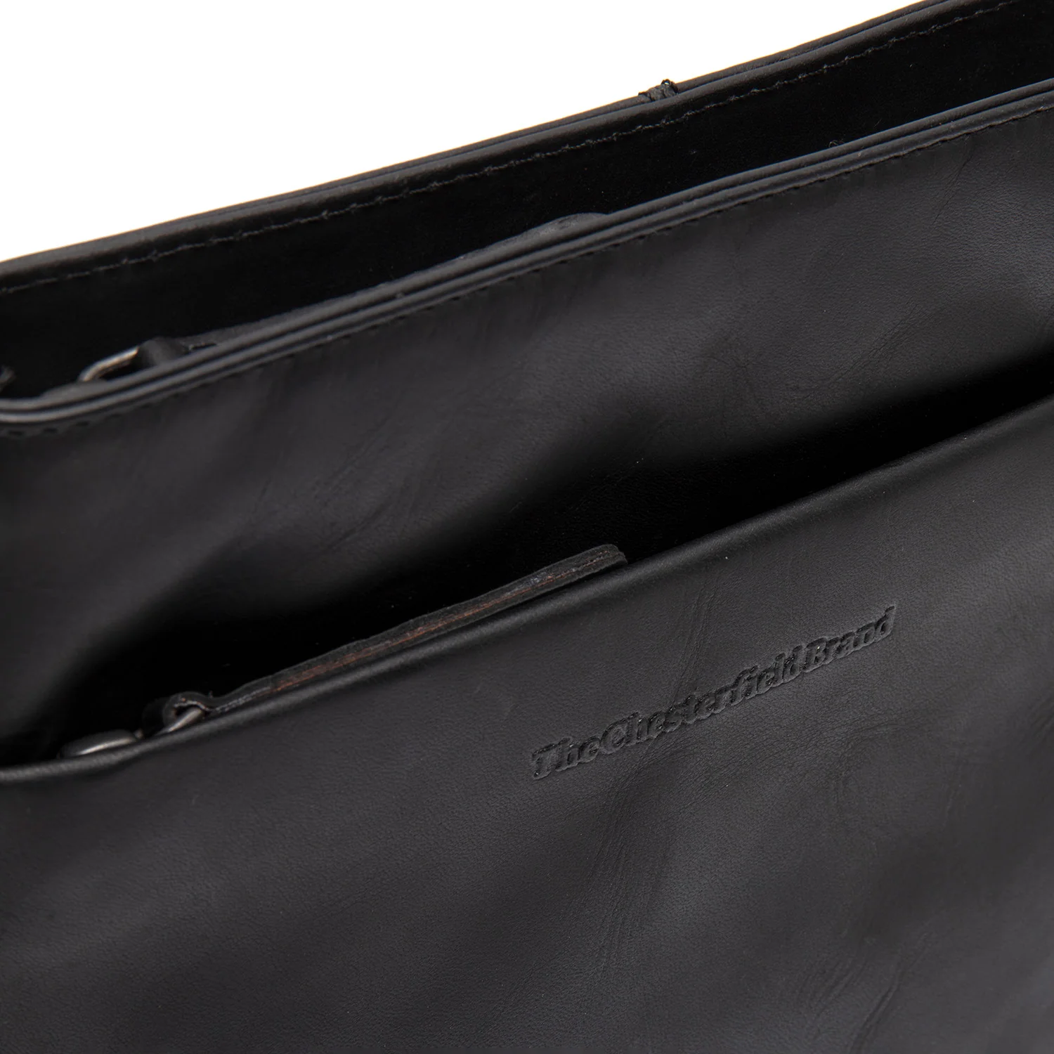 Leather Crossbody Bag Black Navene - Image 2