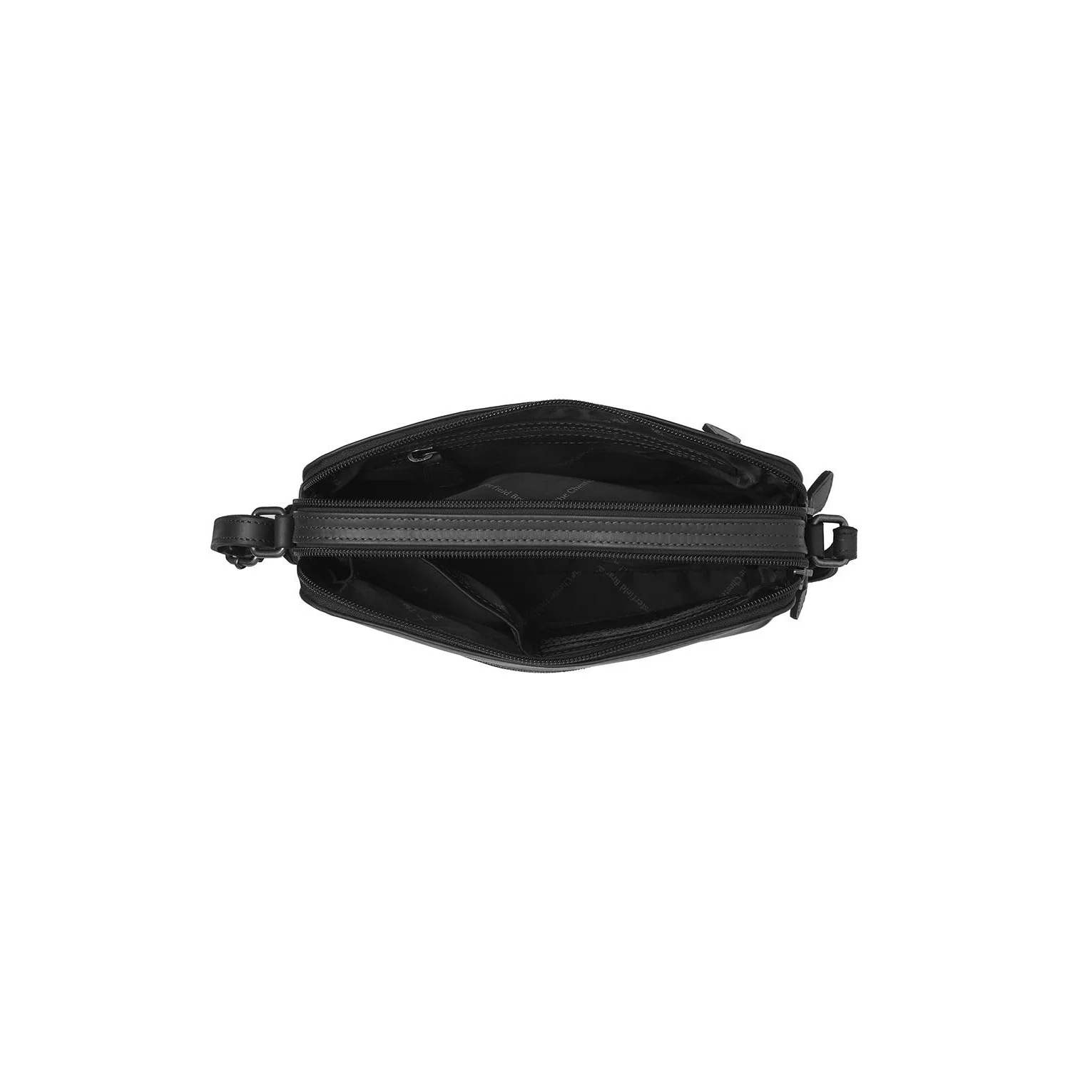 Leather Crossbody Bag Black Nebraska - Image 4