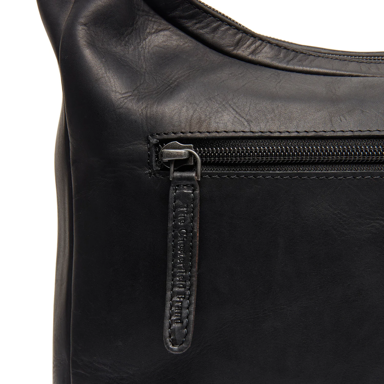 Leather Shoulder Bag Black Olvia - Image 3