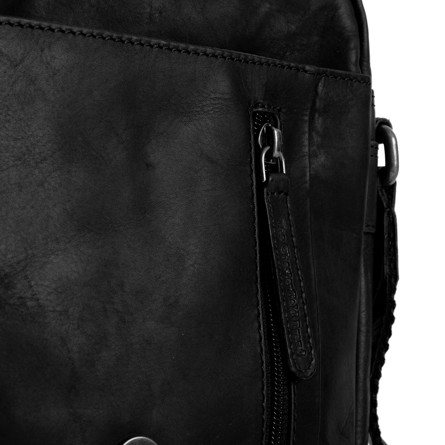 Leather Crossbody Bag Black Remy - Image 4