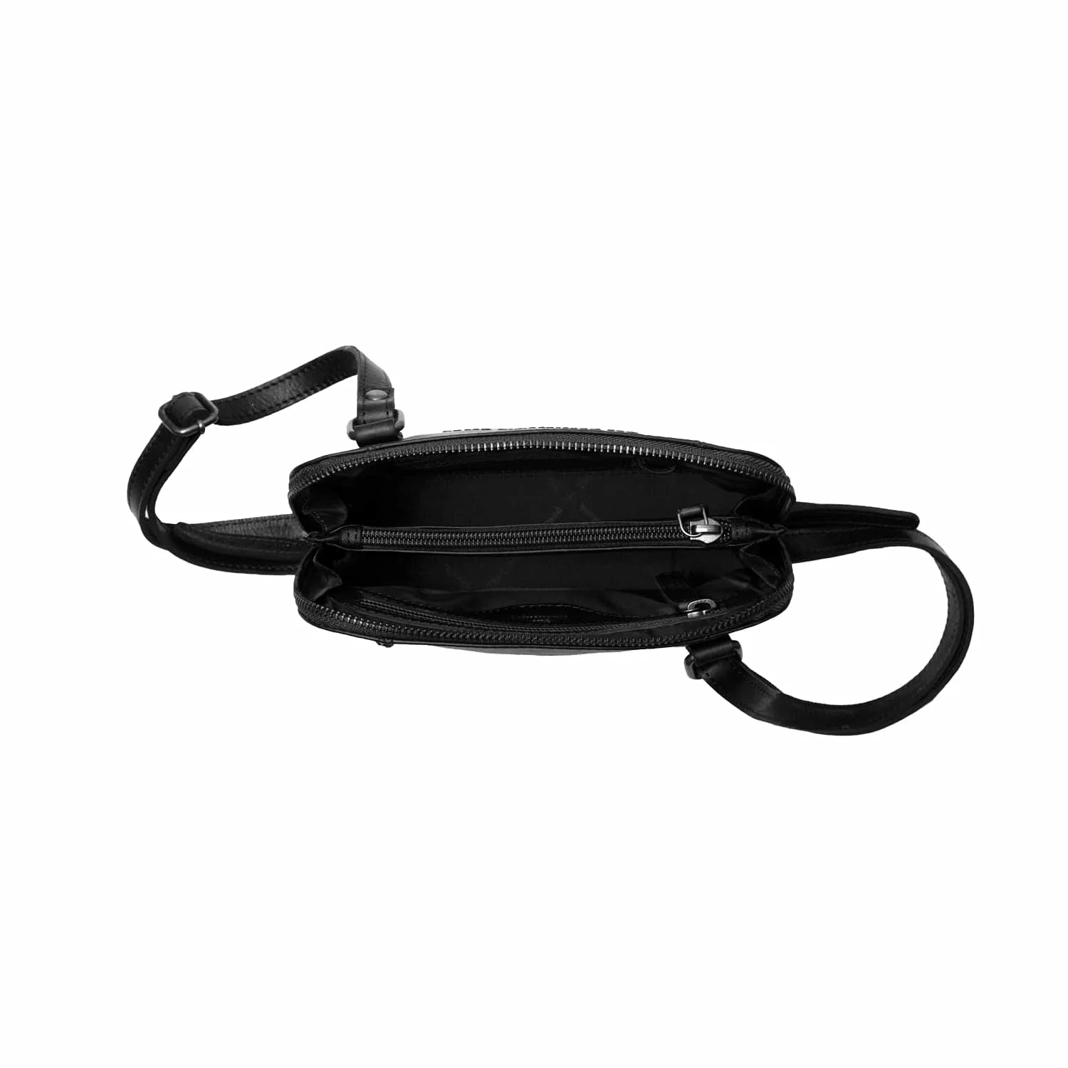 Leather Crossbody Bag Black River - Image 3