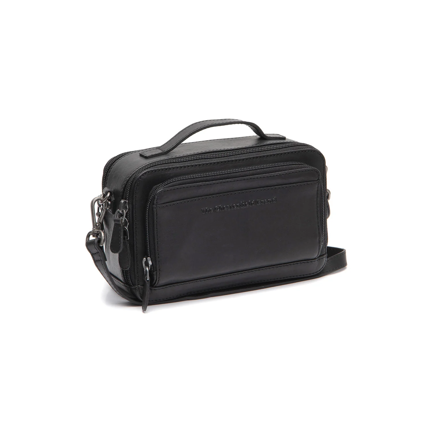 Leather Crossbody Bag Black Rovon