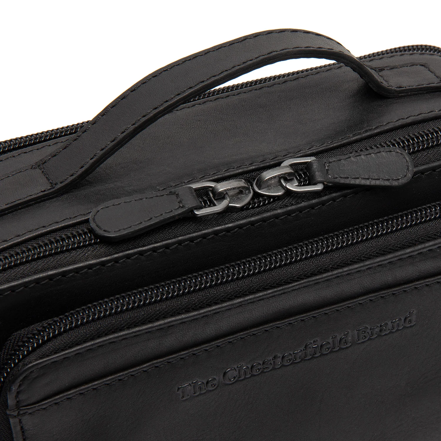 Leather Crossbody Bag Black Rovon - Image 4