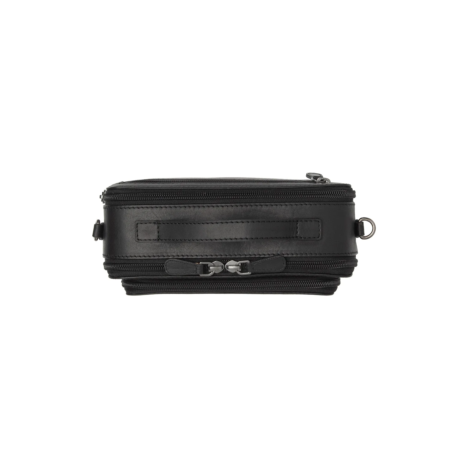 Leather Crossbody Bag Black Rovon - Image 5