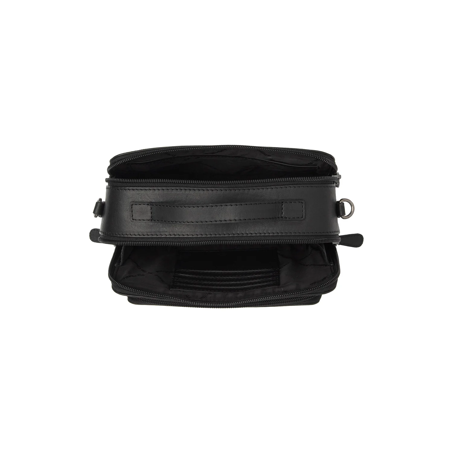 Leather Crossbody Bag Black Rovon - Image 6