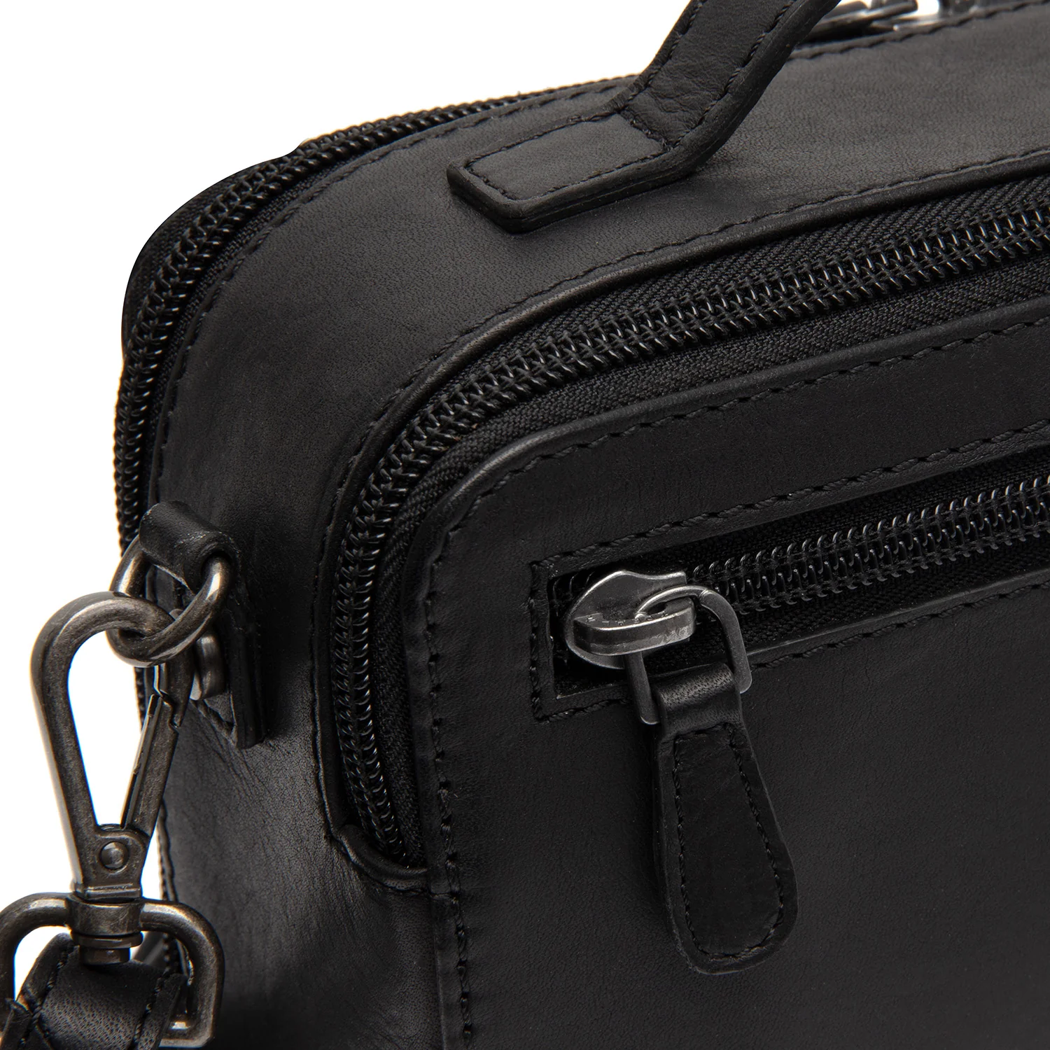 Leather Crossbody Bag Black Rovon - Image 7