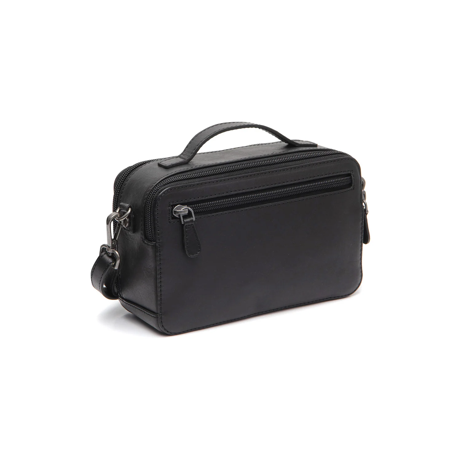 Leather Crossbody Bag Black Rovon - Image 8