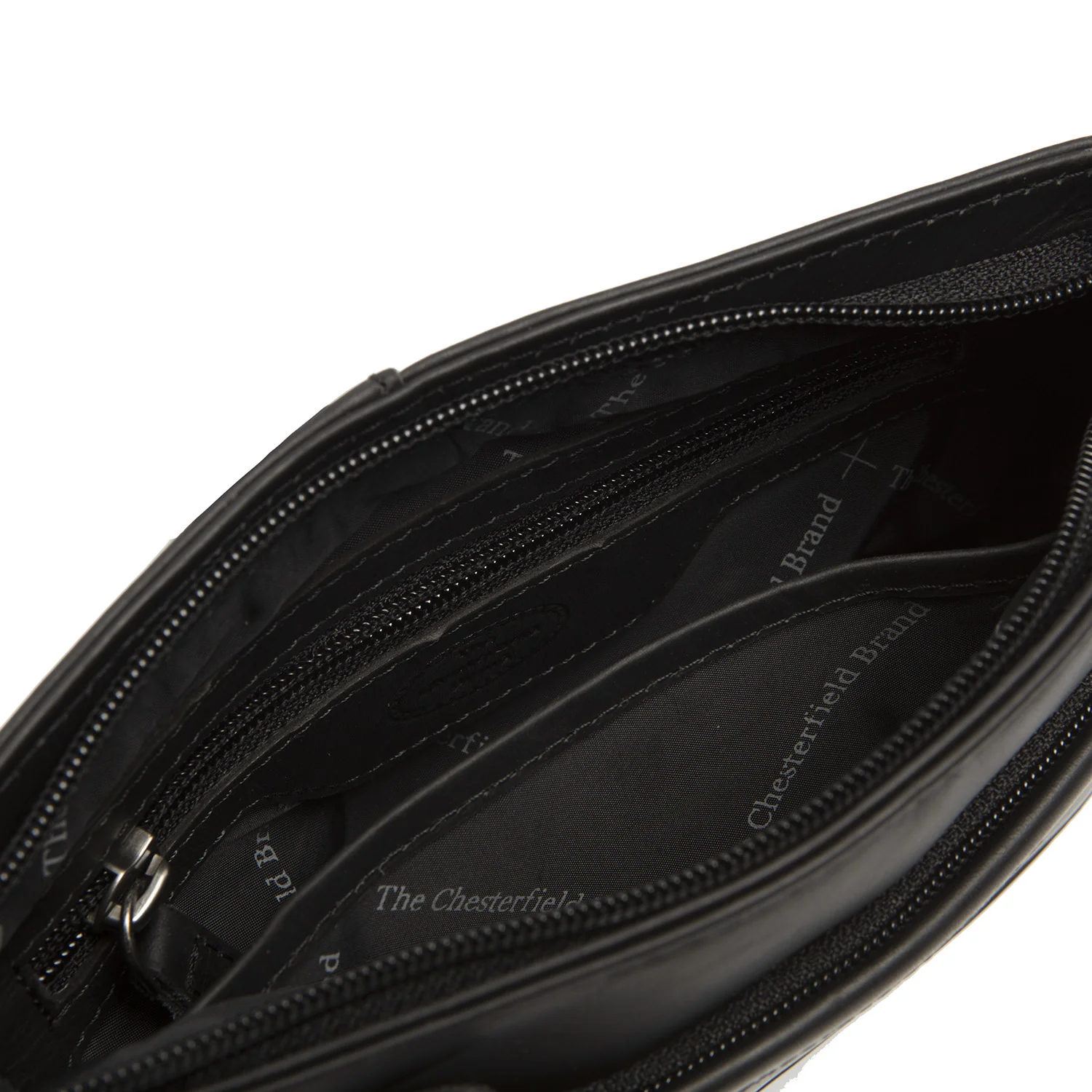 Leather Crossbody Bag Black Salerno - Image 5